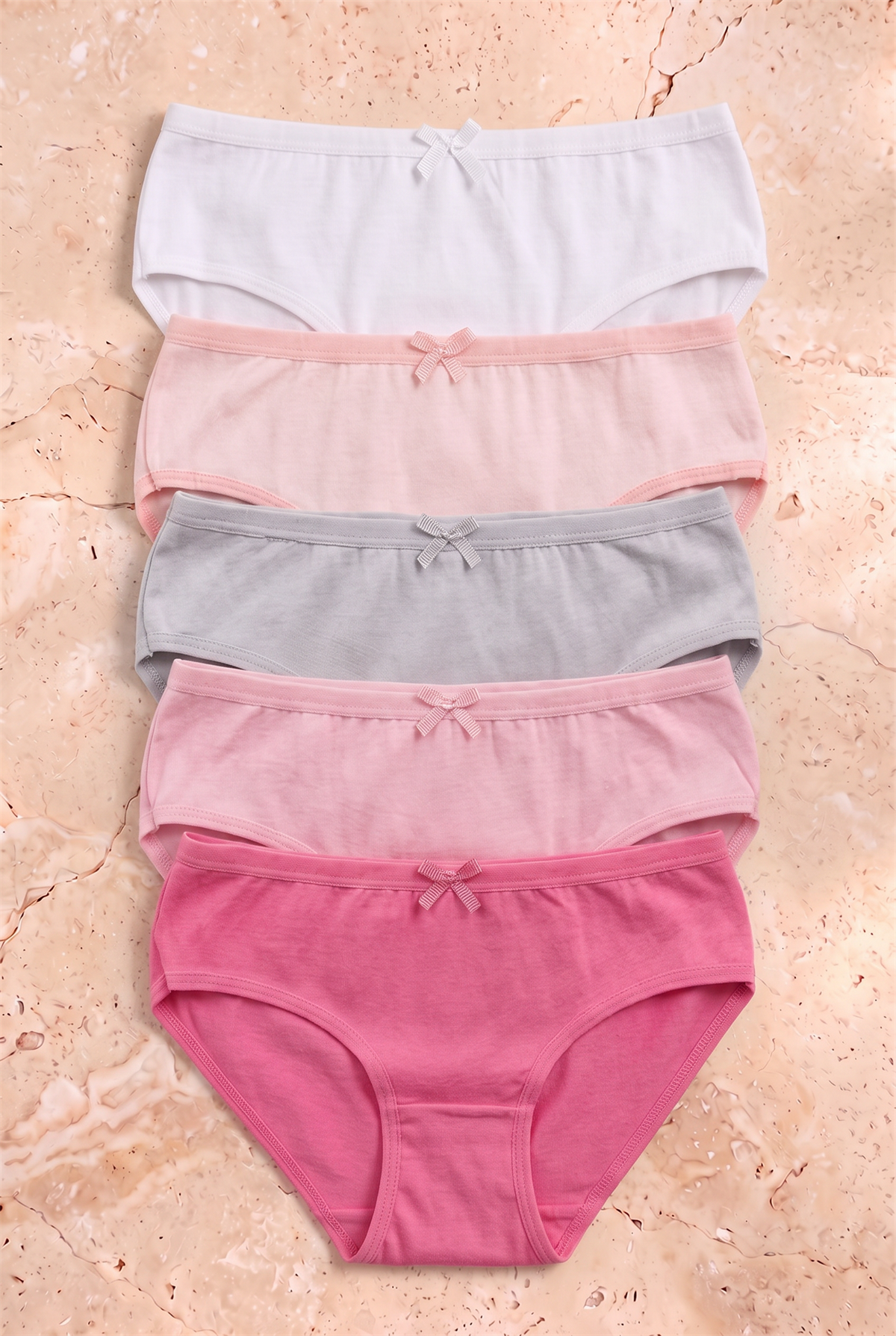 5li Paket Kız Çocuk Slip Çok Renkli