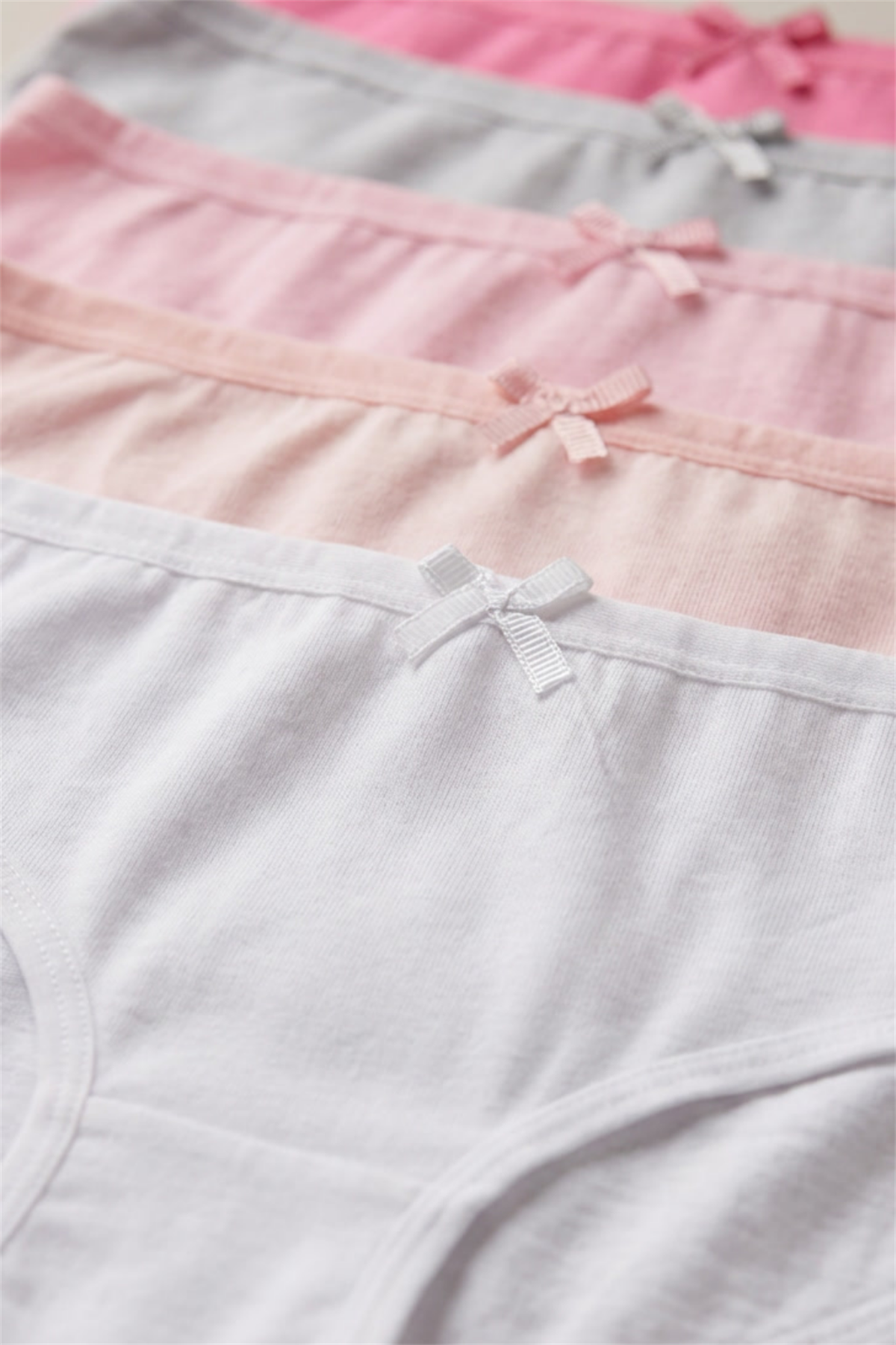 Pack Of 5 Girls Slips Multicolor