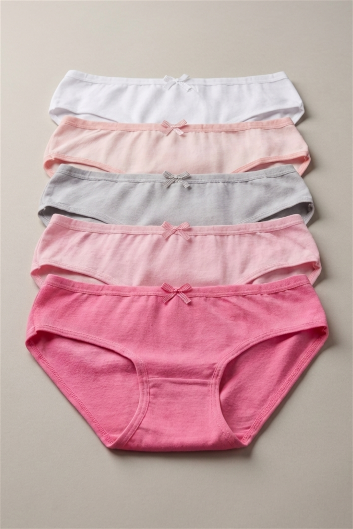 Pack Of 5 Girls Slips Multicolor