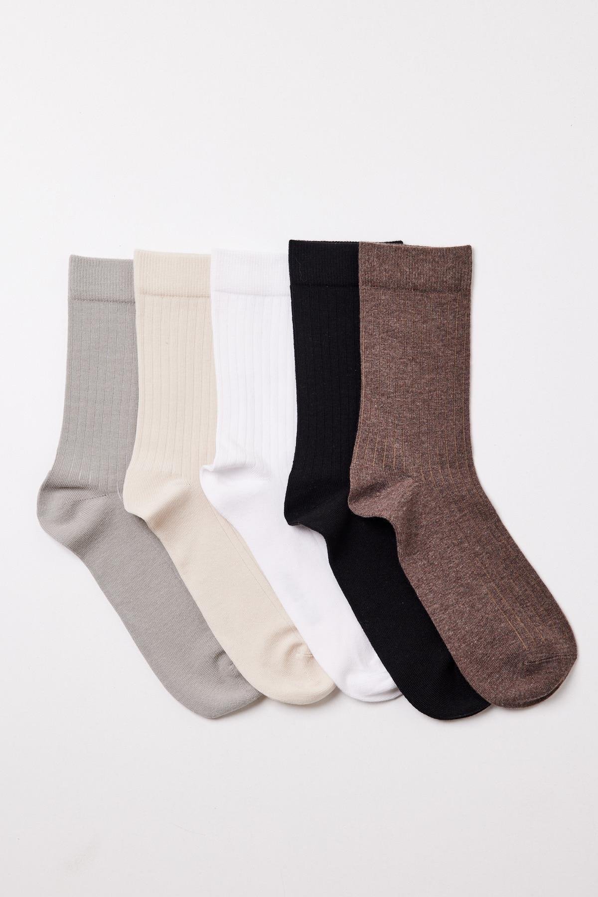 5li Paket Unisex Soket Çorap 