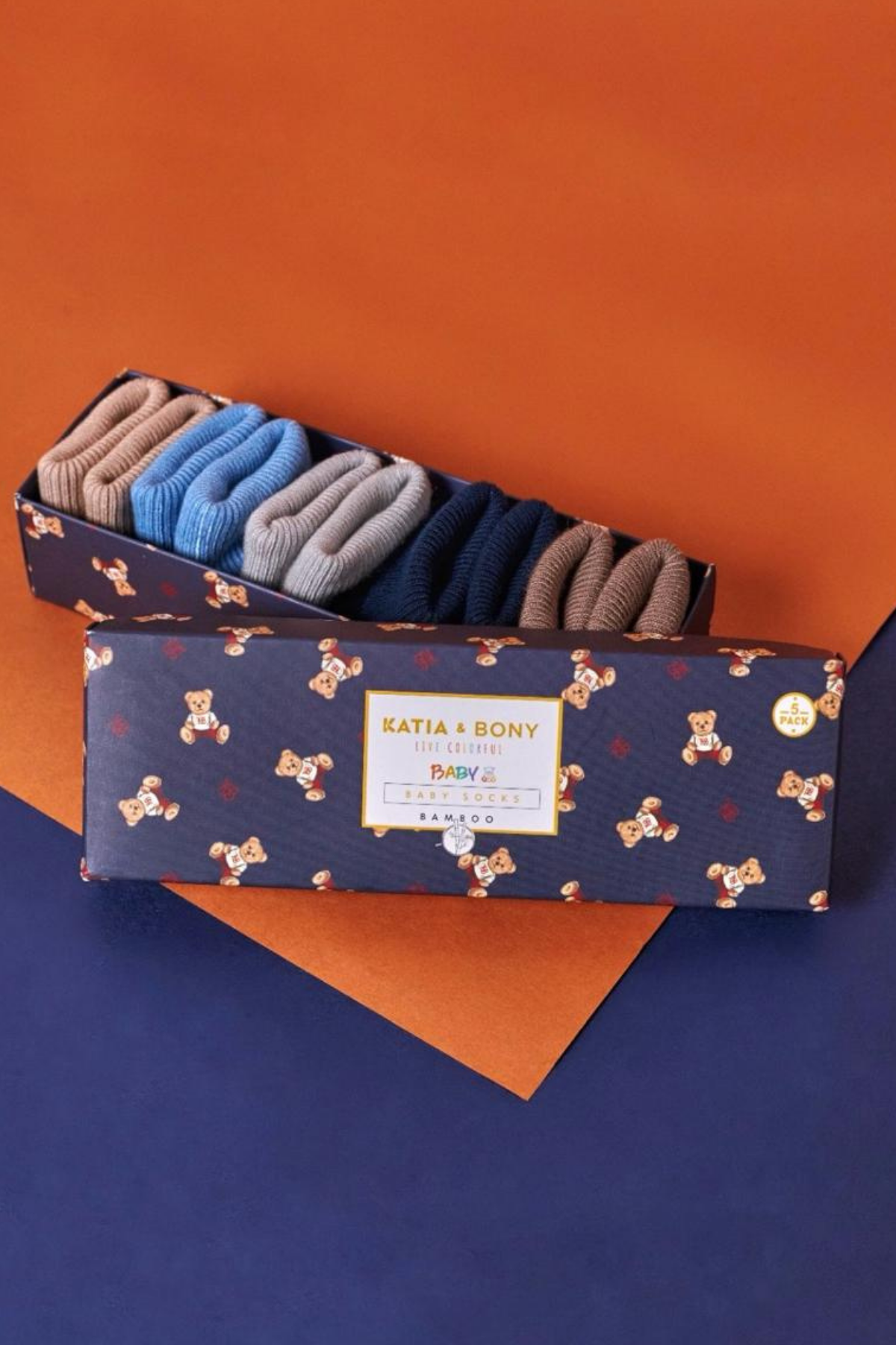 5-Pack Newborn Bamboo Baby Socks Colorful