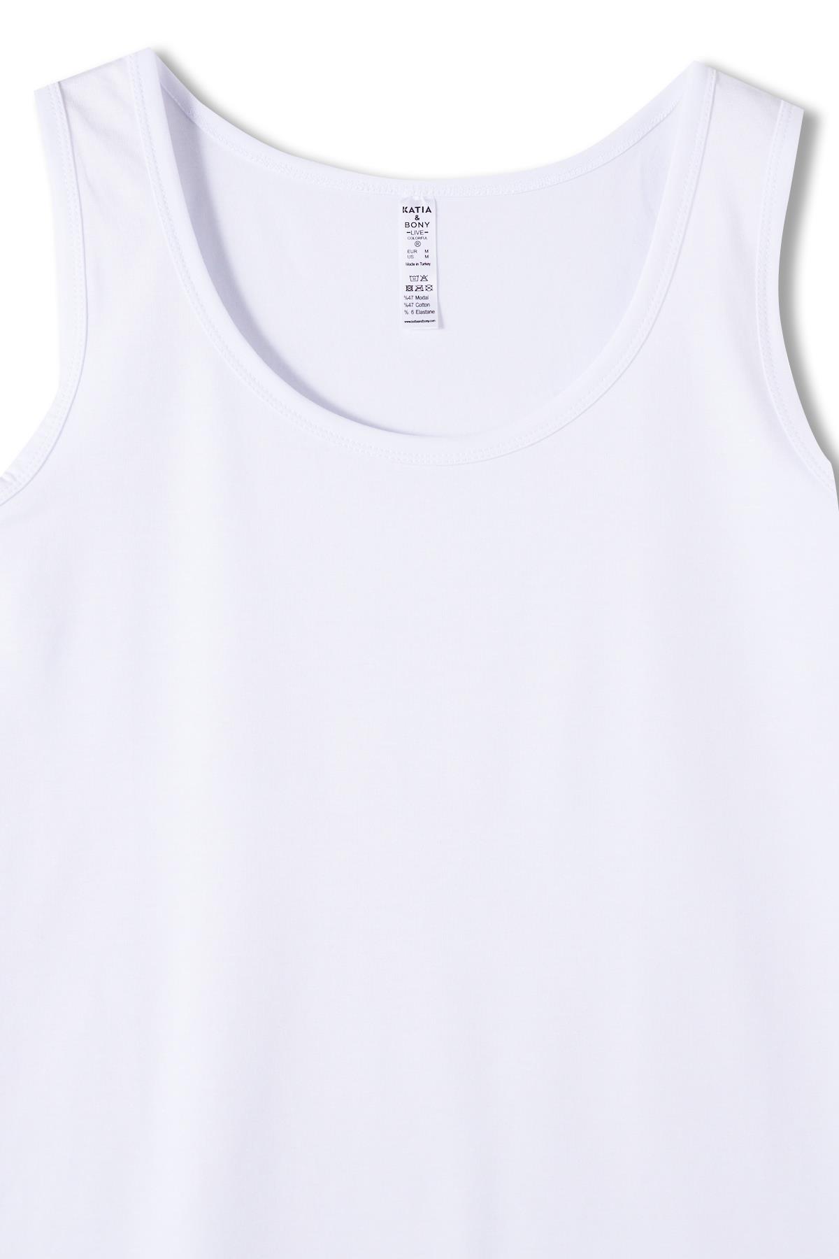 Basic Modal Mens Tank Top White