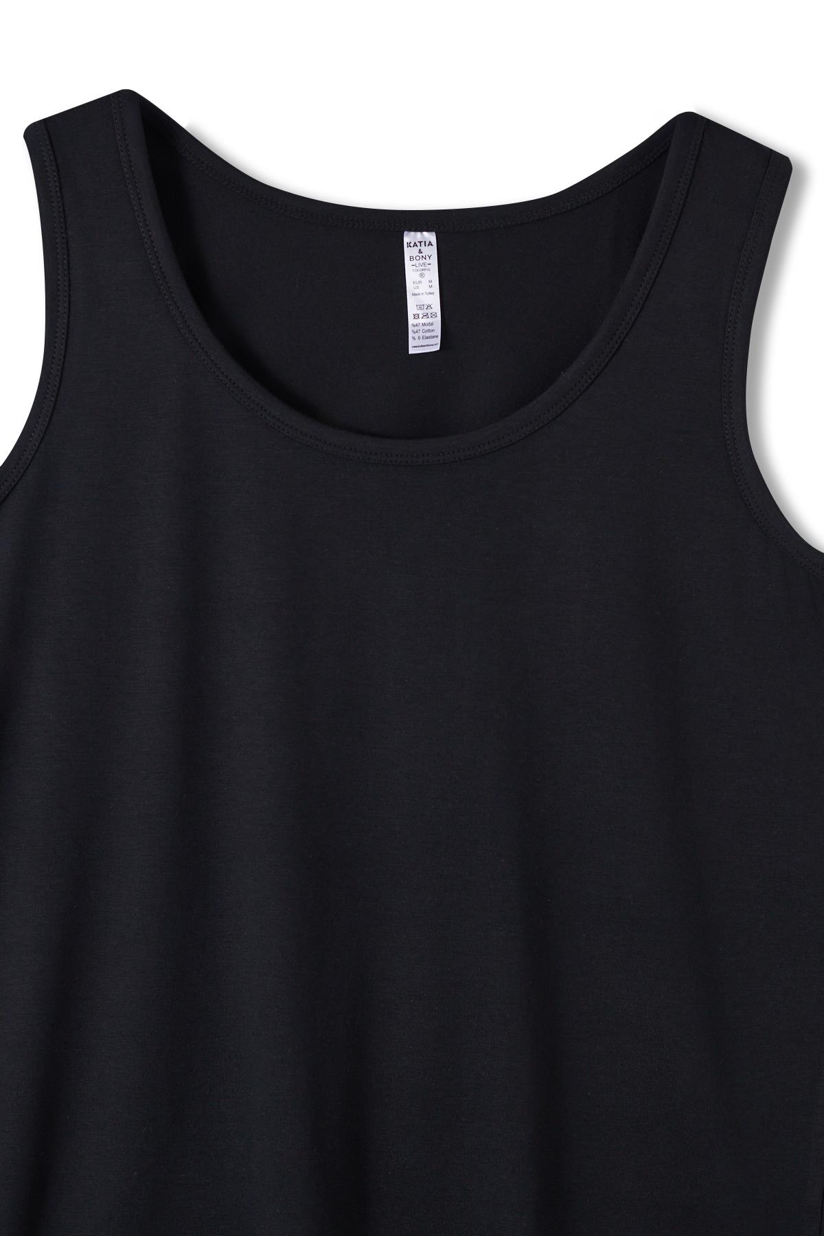 Basic Modal Mens Tank Top Black