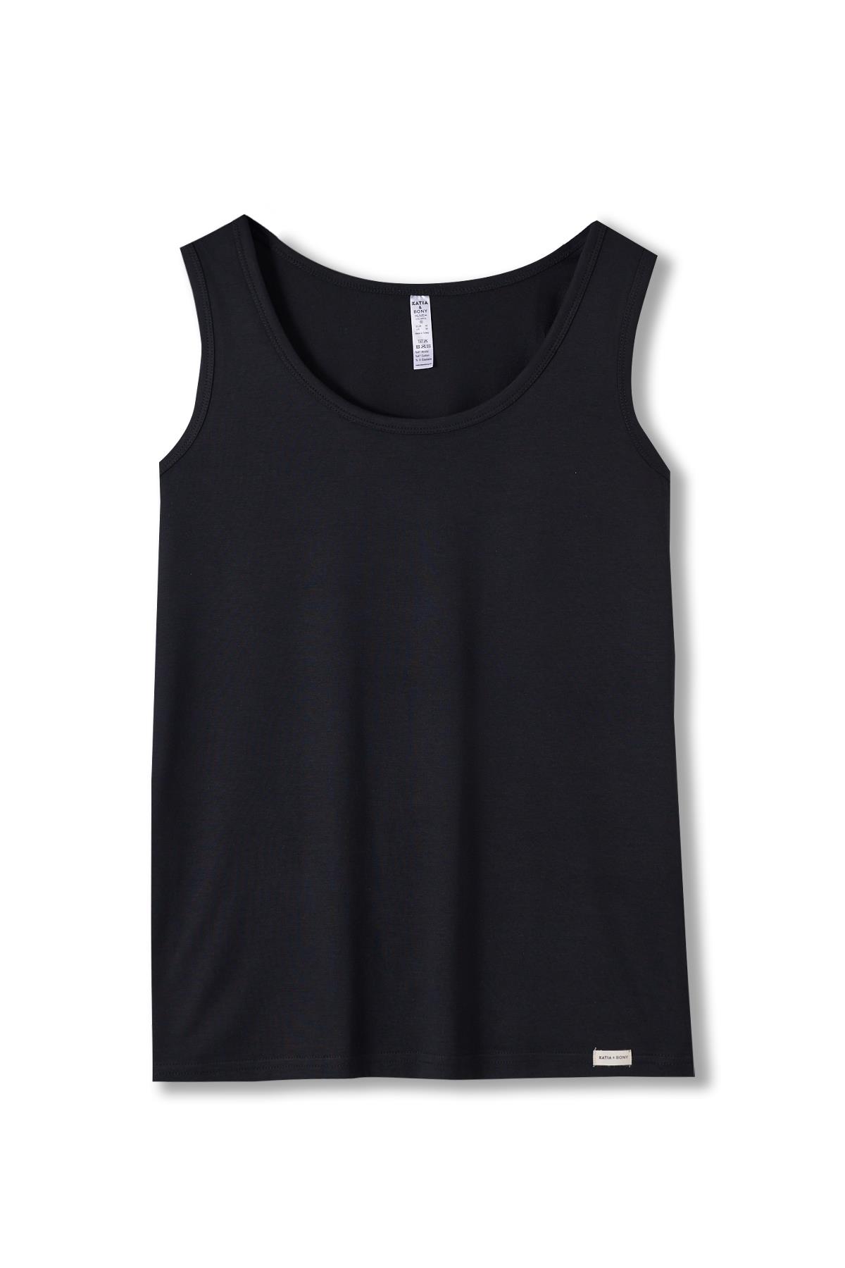 Basic Modal Mens Tank Top Black