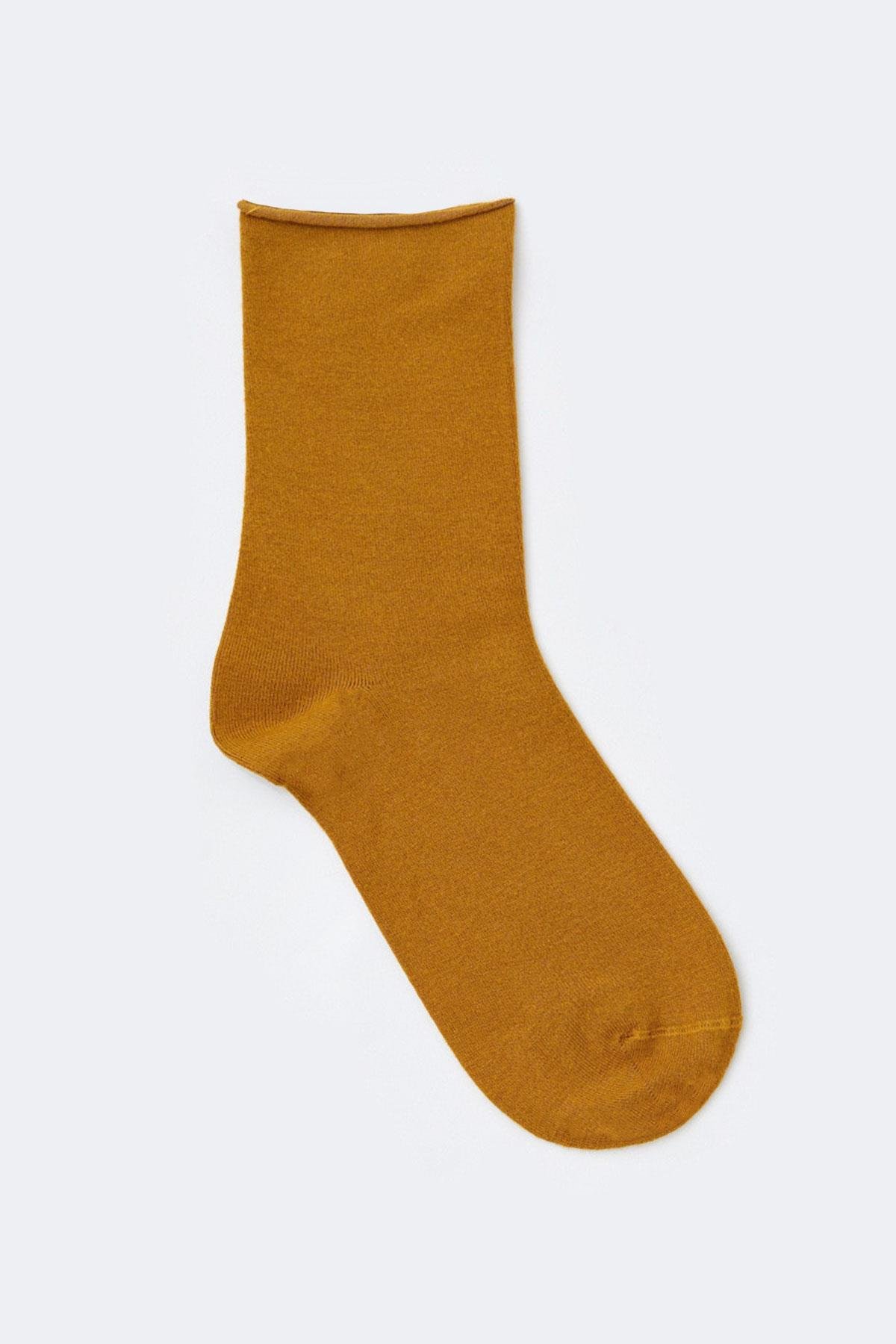 Women’s Basic Modal Socket Socks Mustard