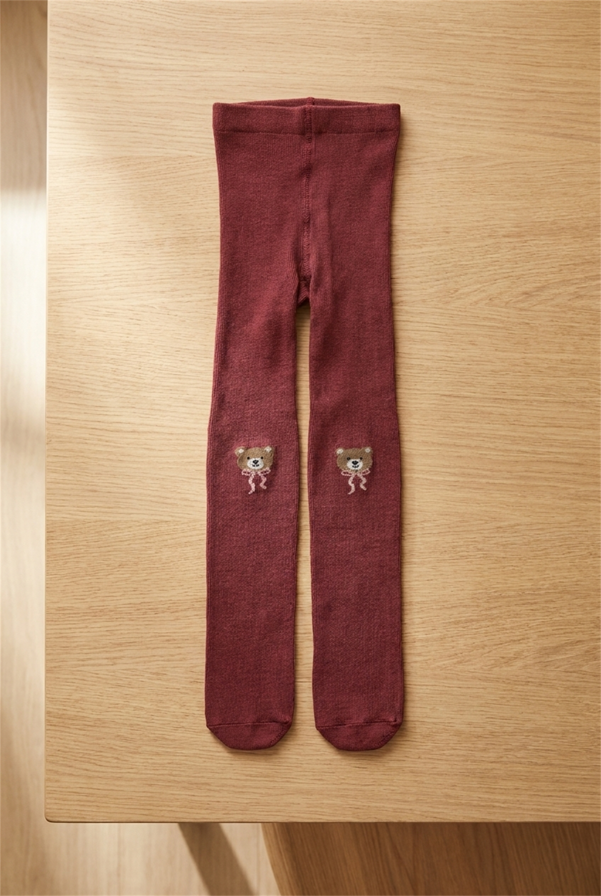 2 Pck Rıbbon Patterned Baby Pantysocks Red