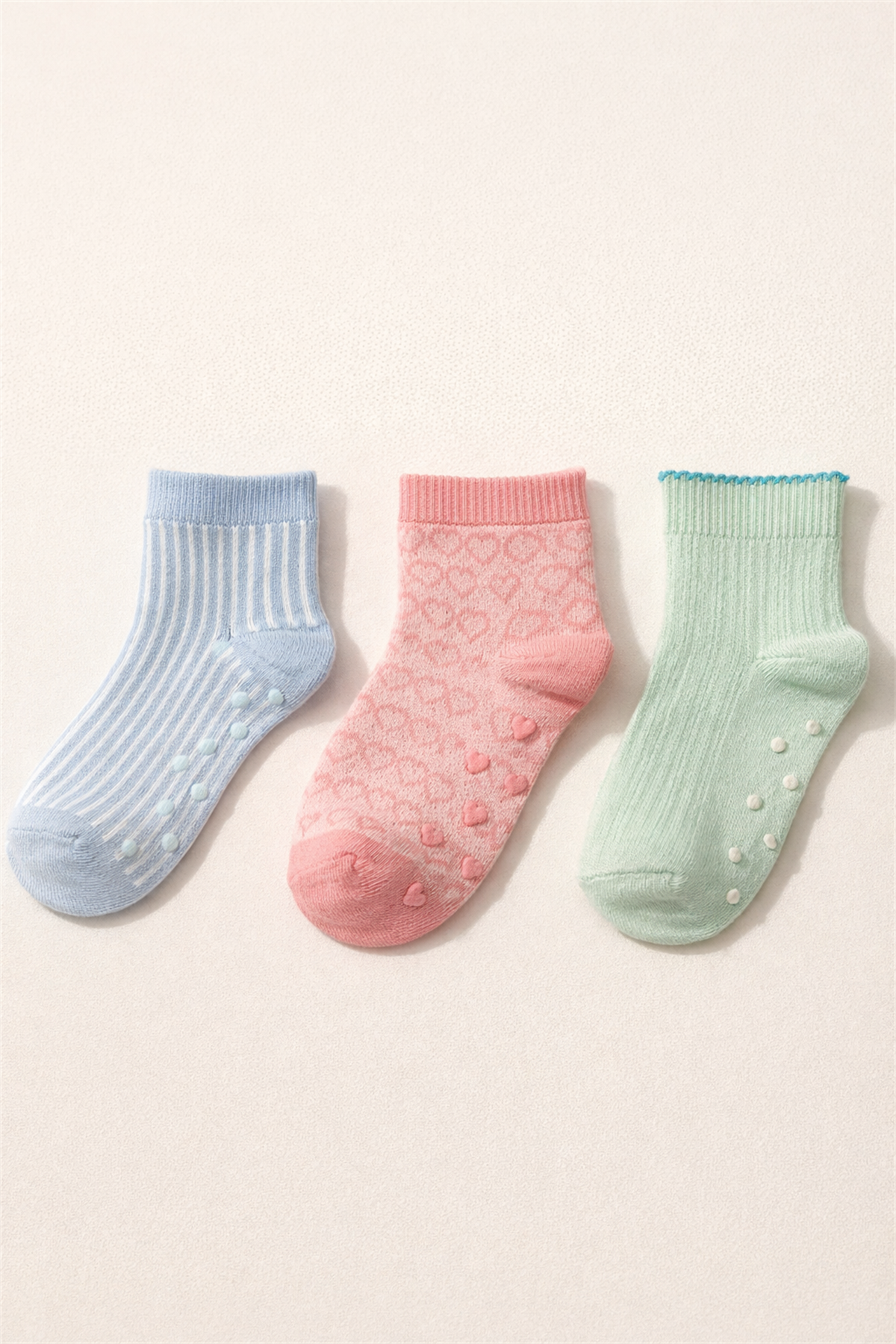 Bebek 3lü Çok Renkli Step Çorap