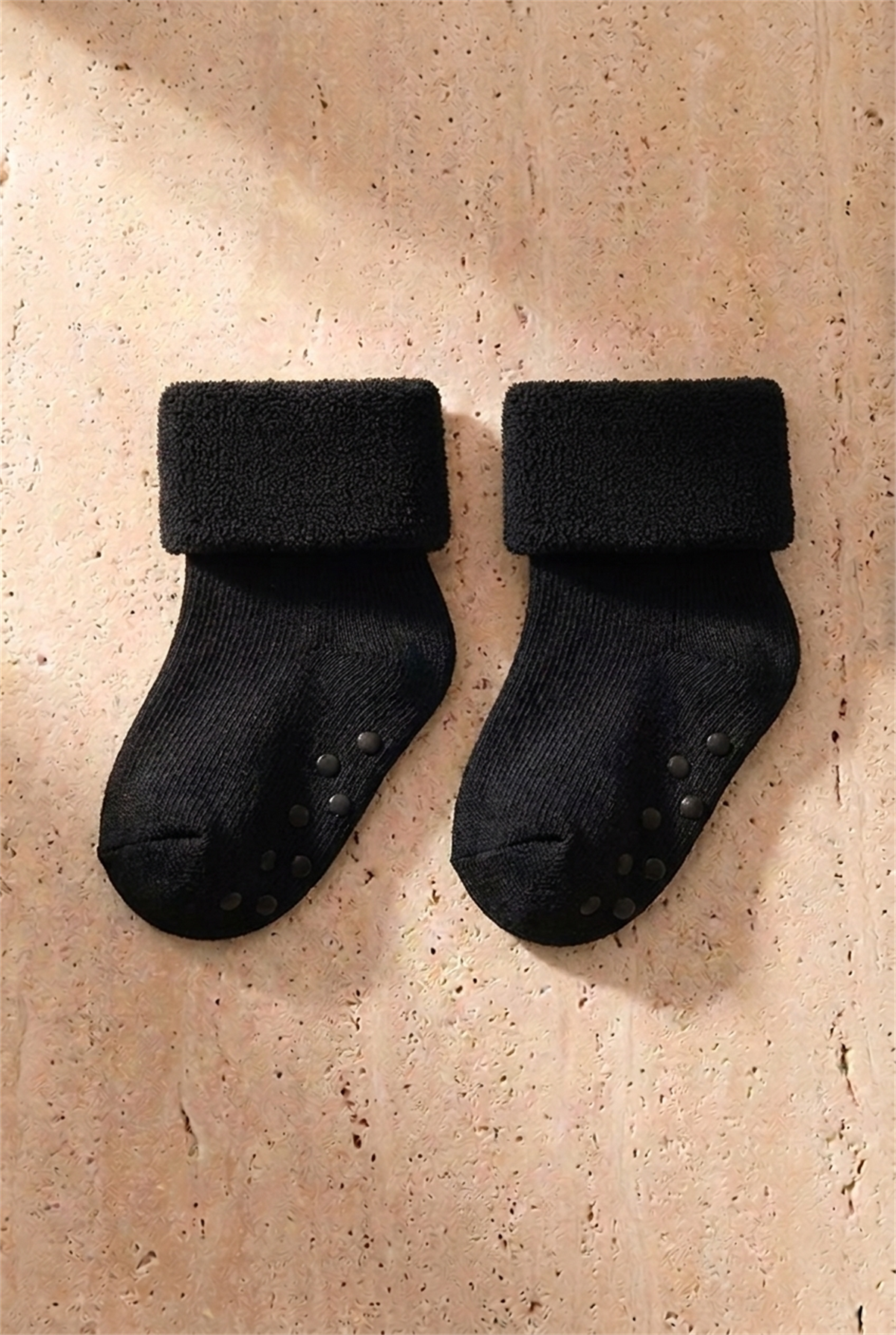 Bebek 3lü Havlu Soket Çorap Antrasit-Kahverengi-Açık Kahverengi
