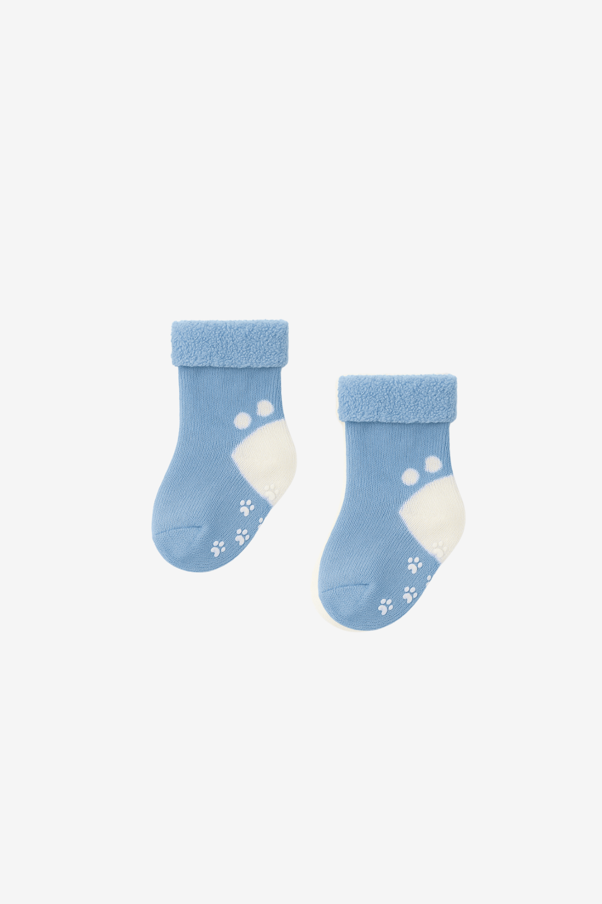 Baby 3-Piece Towel Sock Set Blue-White-Yellow