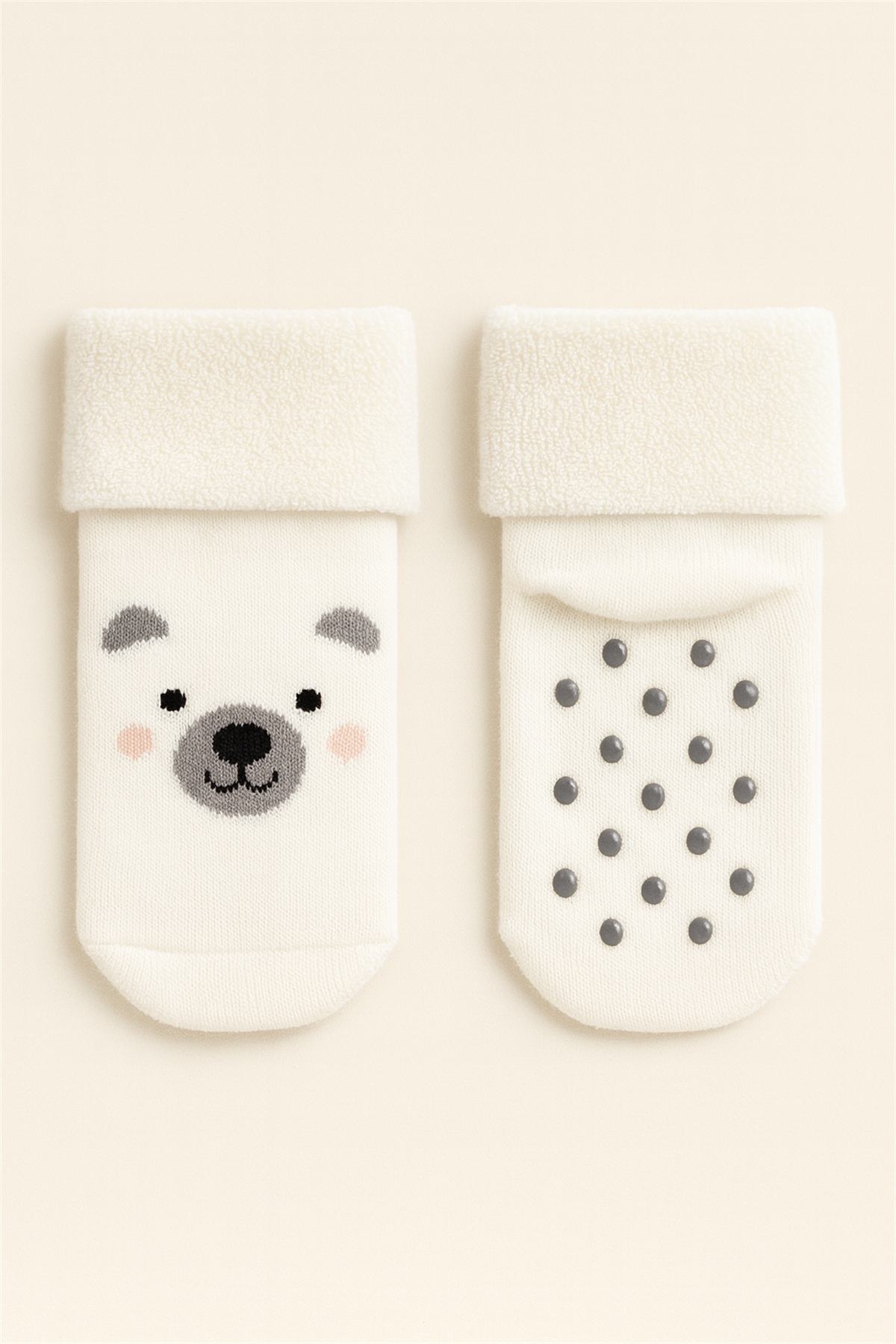 Bebek 3lü Hayvan Desenli İçi Havlu Soket Çorap