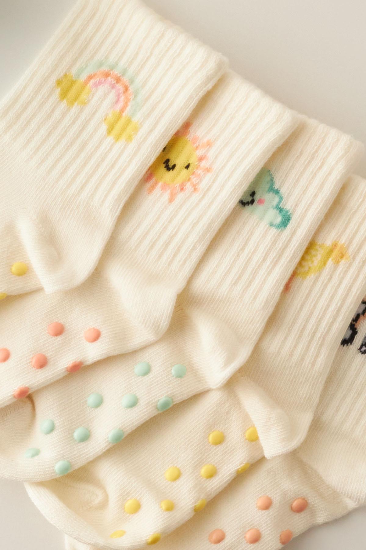 Bebek Çiftlik Temalı 5li Kutulu Soket Çorap