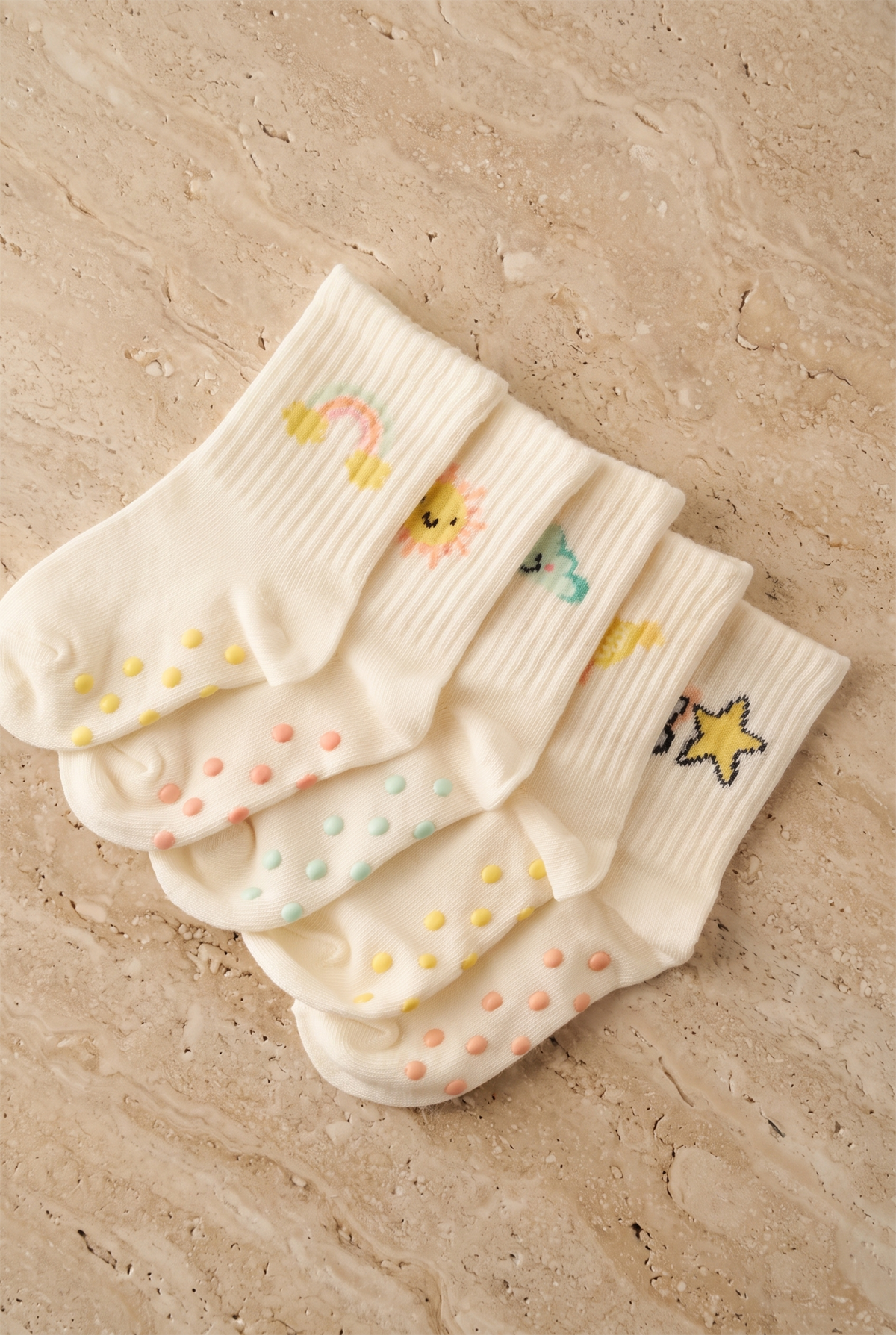 Baby Farm Themed Socket Socks İn A Box Of 5