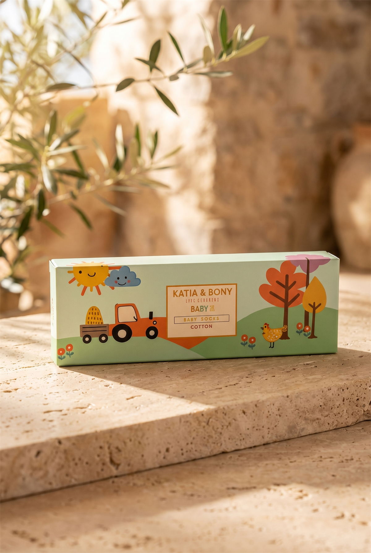 Baby Farm Themed Socket Socks İn A Box Of 5