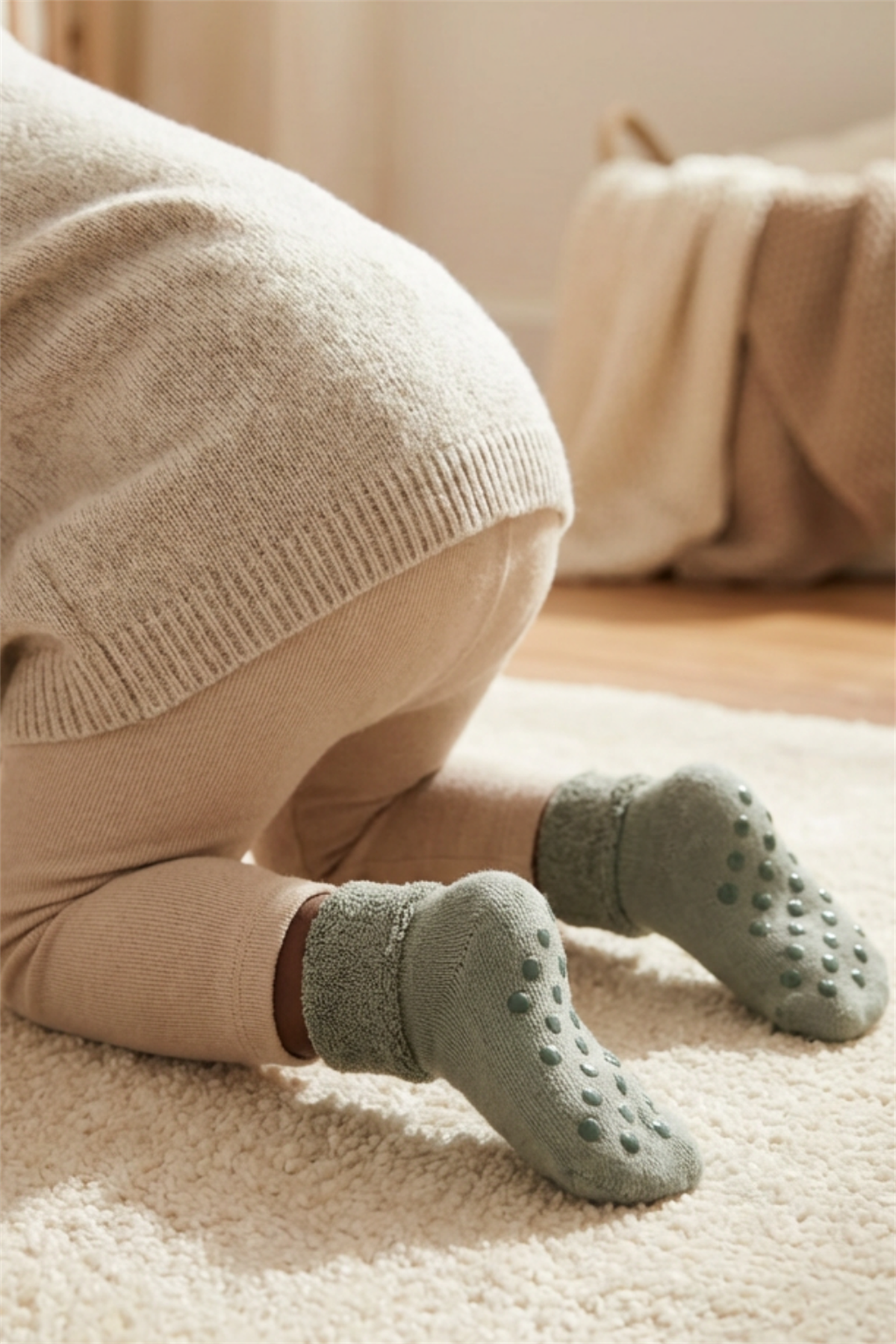 Bebek Havlu Soket Çorap Açık Yeşil