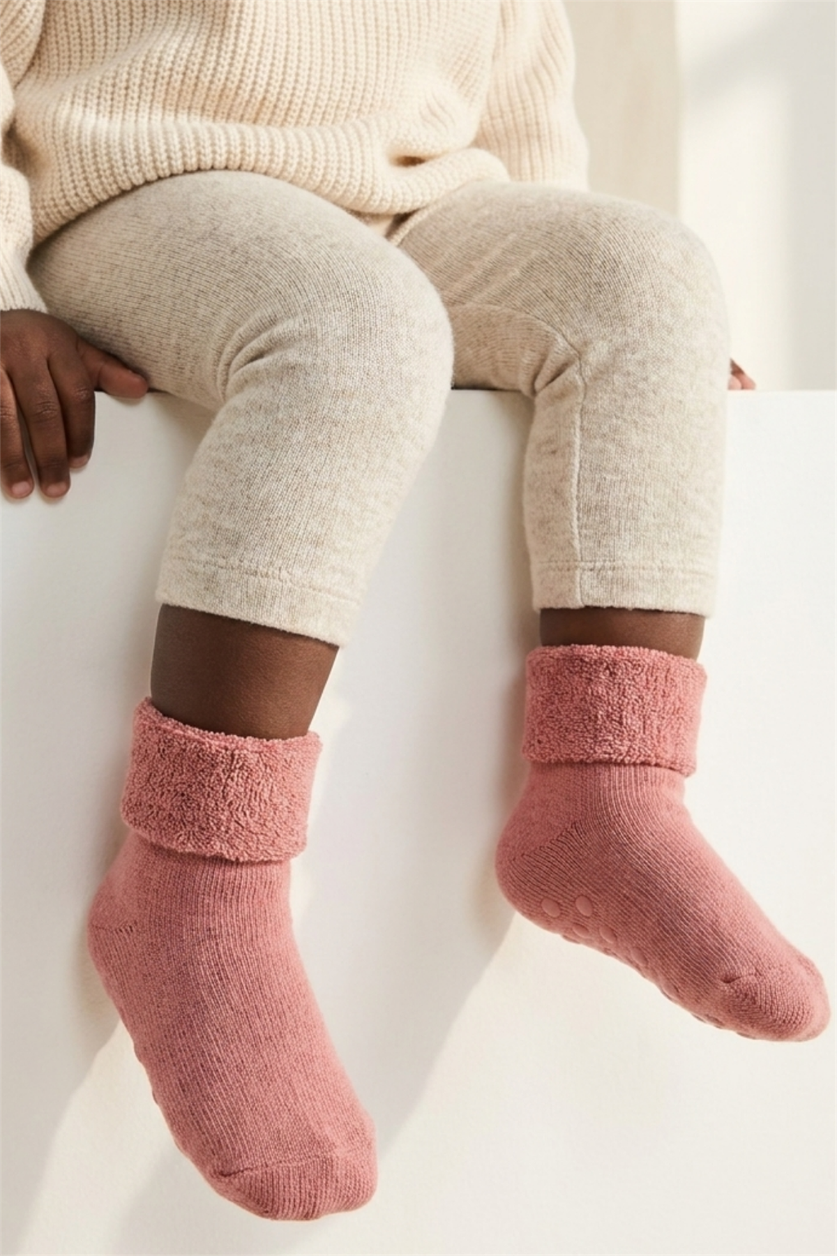 Bebek Havlu Soket Çorap Koyu Pembe