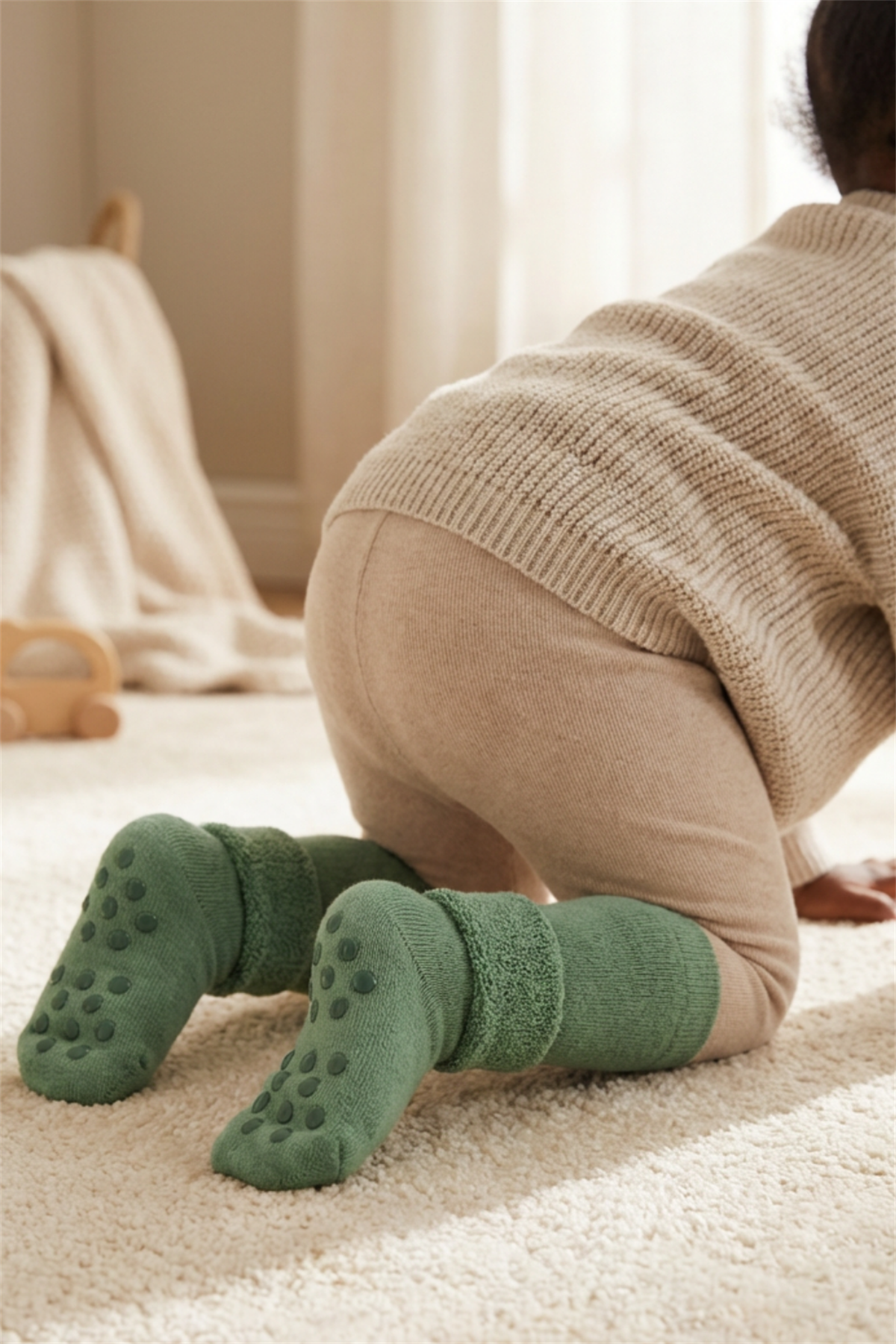 Bebek Havlu Soket Çorap Yeşil