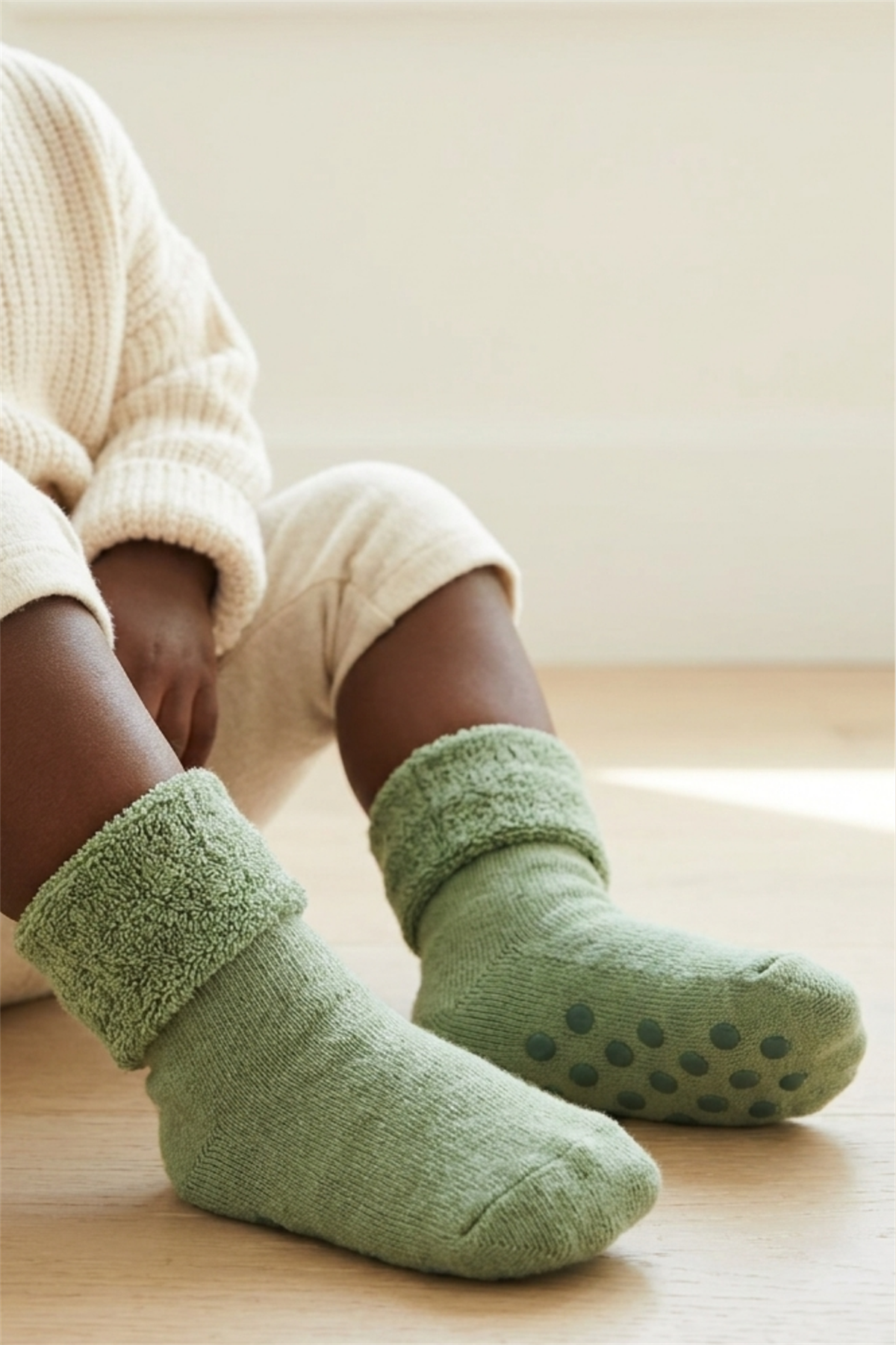 Bebek Havlu Soket Çorap Yeşil Karışık
