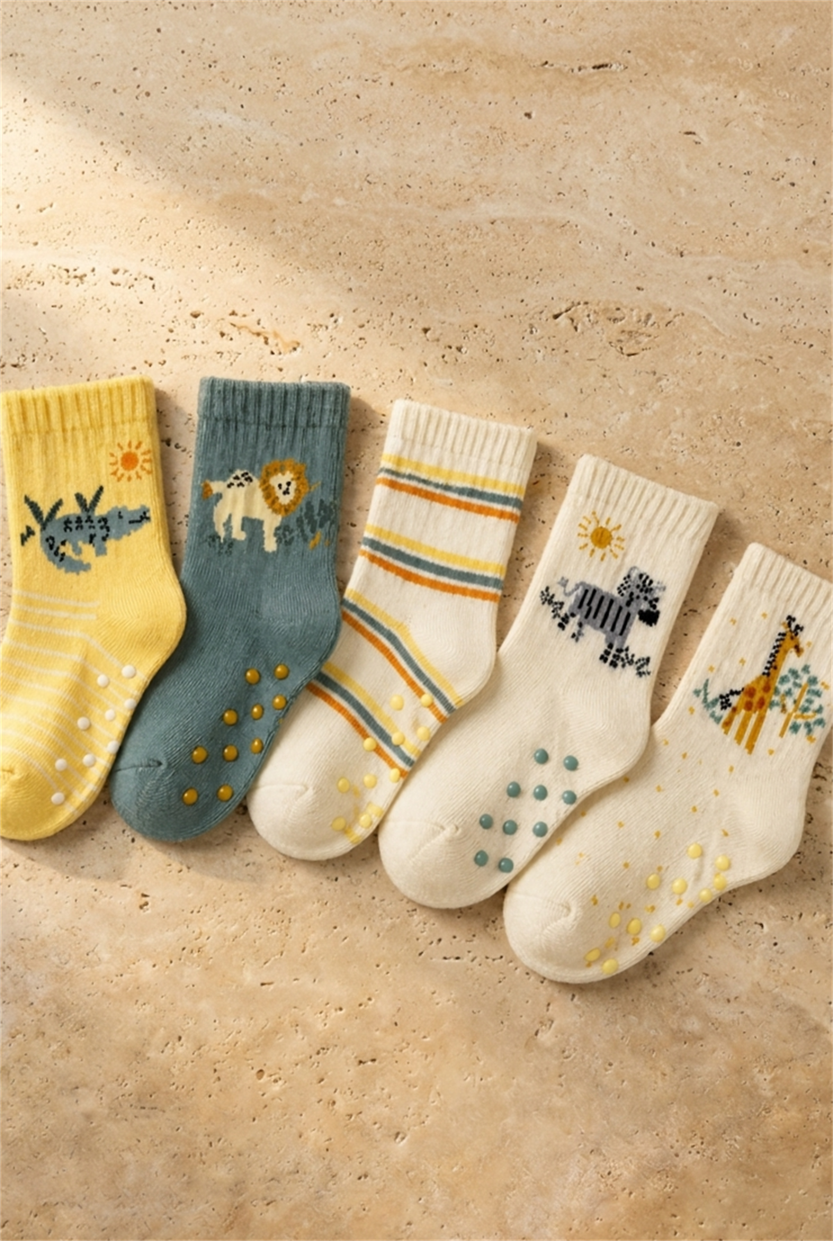 5Pck Anımal Patterned Baby Socks Socks Patterned