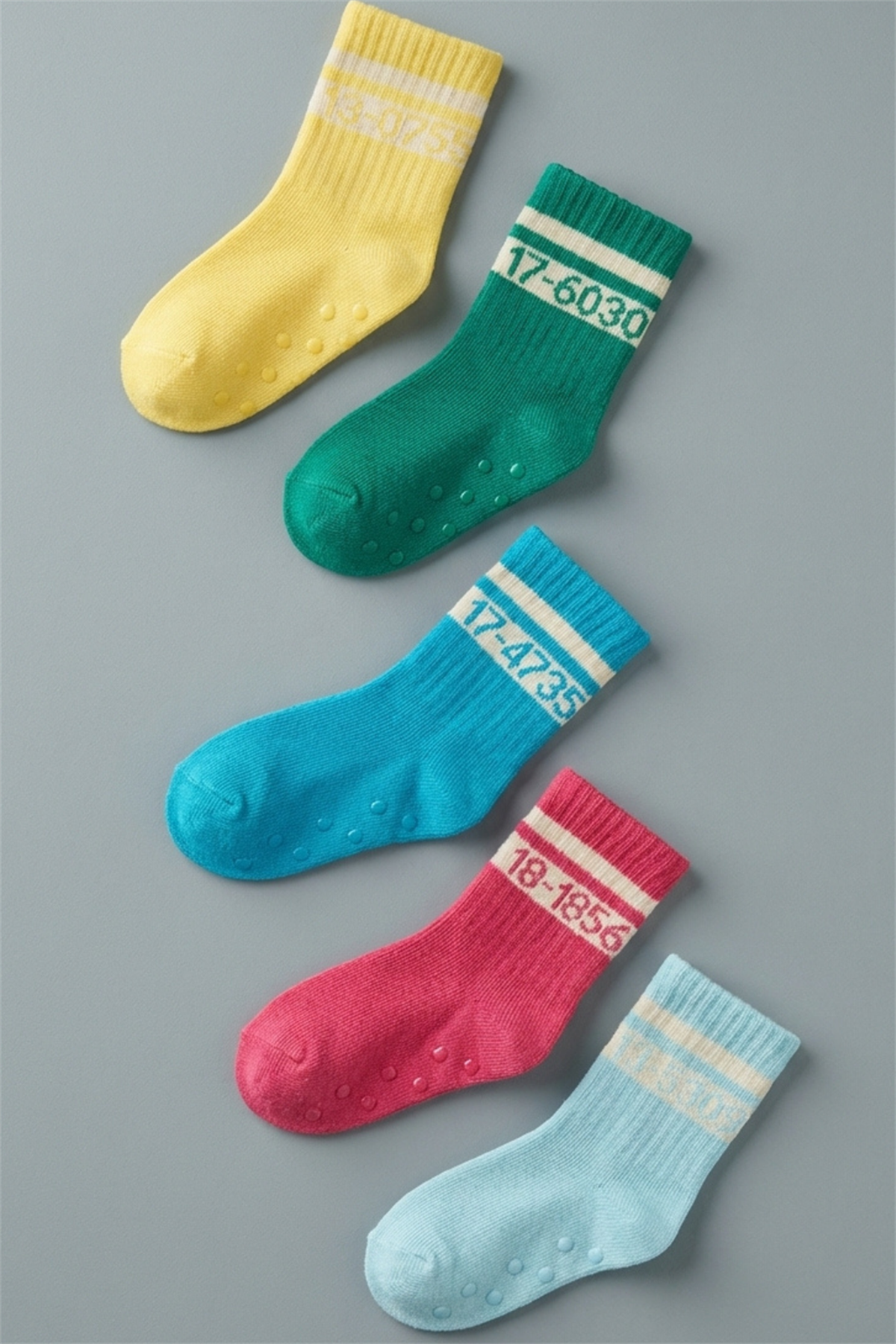Bebek Pantone Renkli 5li Kutulu Soket Çorap