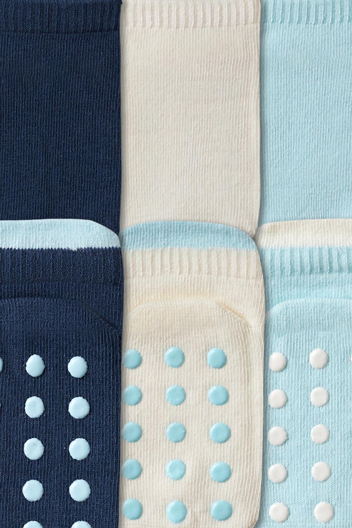 Bebek Tabanı Benekli 3lü Soket Çorap 