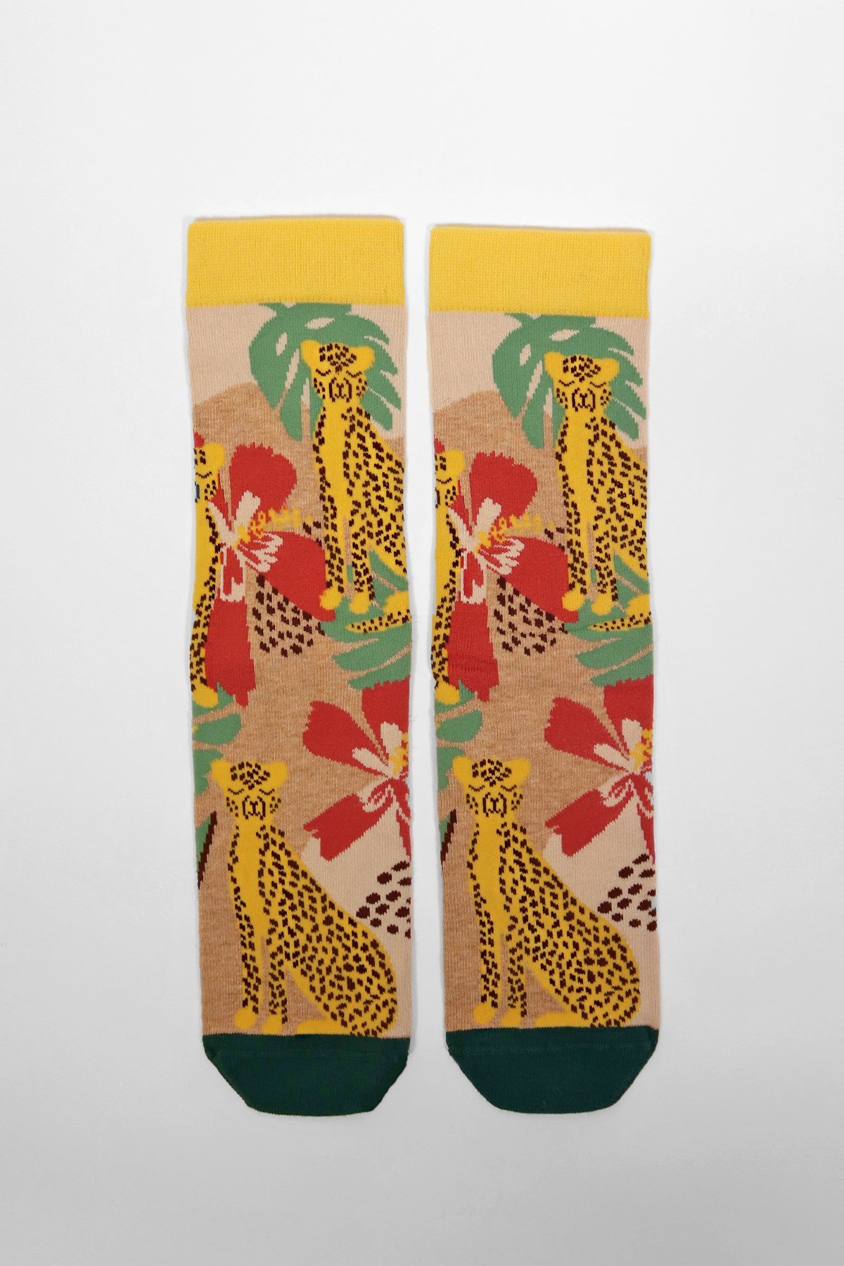 Cheetah Unisex Art Soket Çorap Desenli