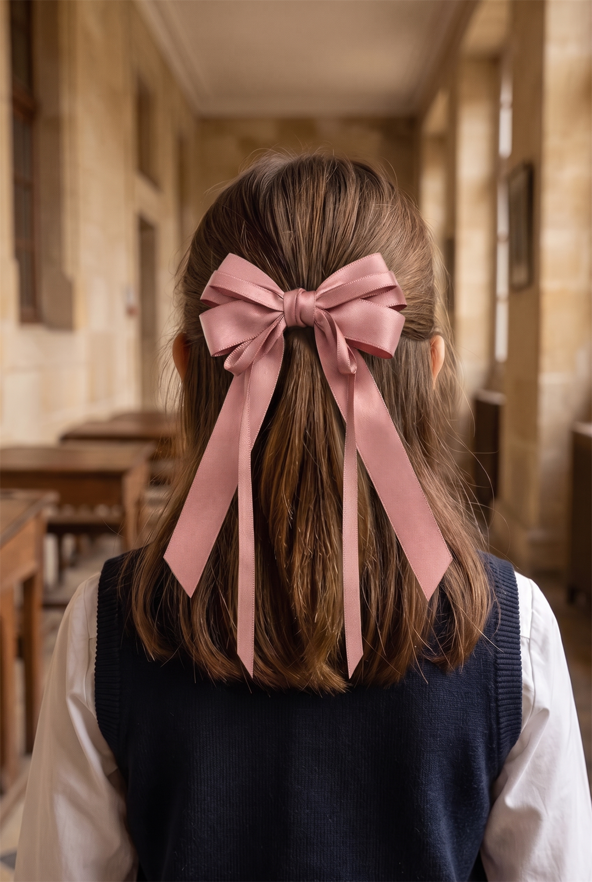 Double Bow Vending Buckle Pink