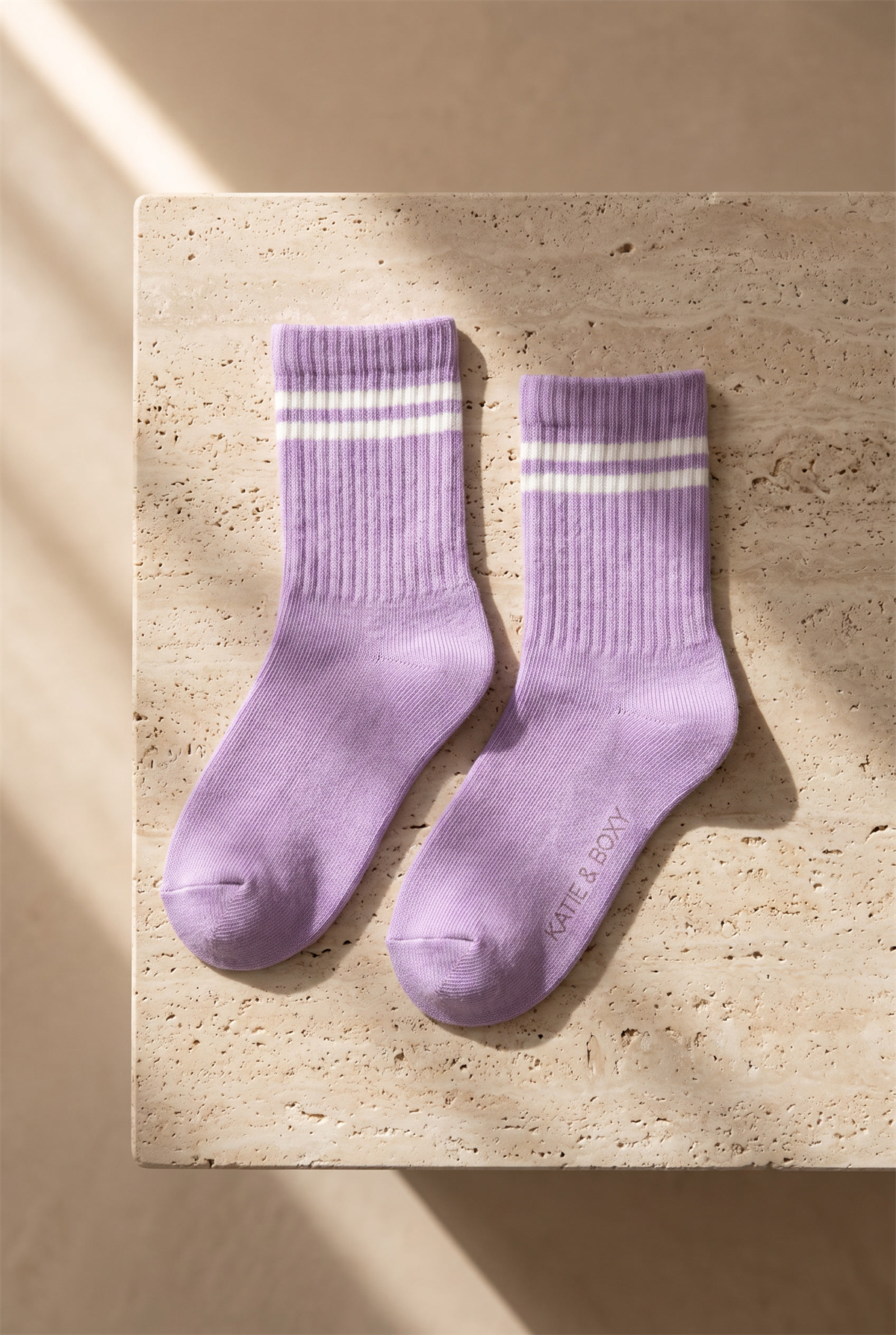 Striped Lilac Girls Sock Socks