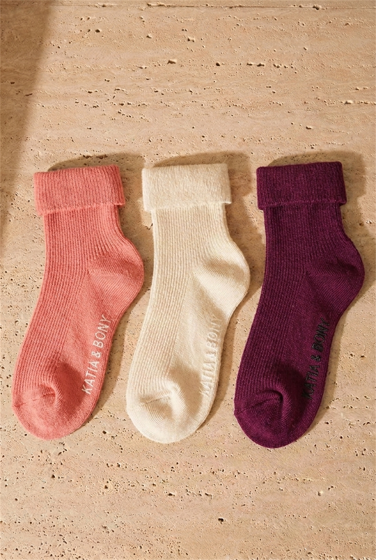 Çocuk 3 lü Paket Soket Çorap Pembe