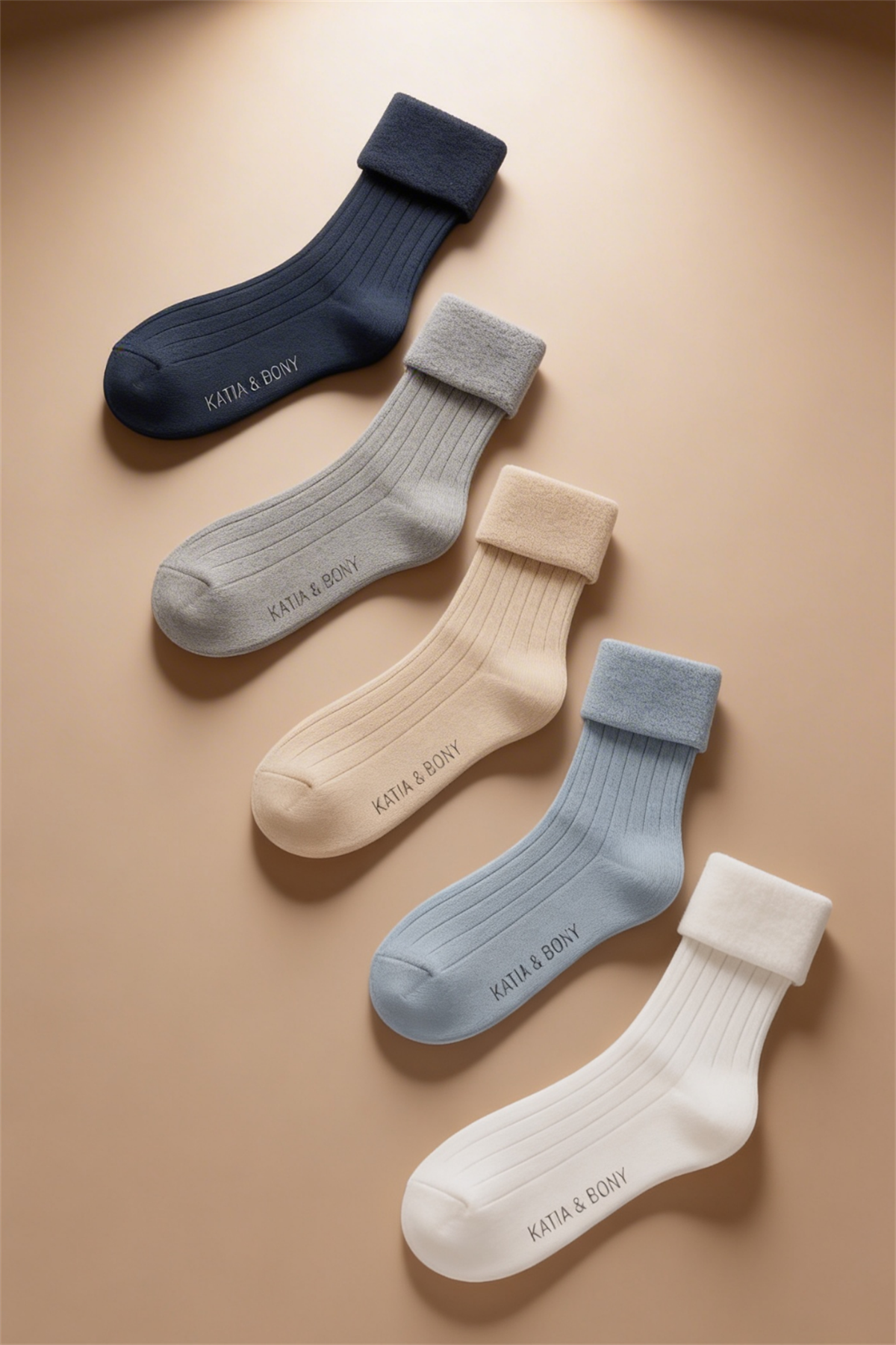 Çocuk 5 li Paket Havlu Soket Çorap Mavi Mix