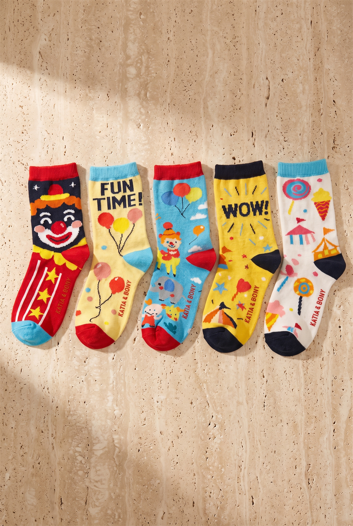 5Pck Carnıval Chıldrens Socks Patterned
