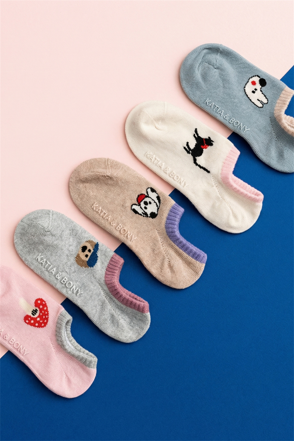 Çocuk 5li Desenli Step Çorap Çok Renkli