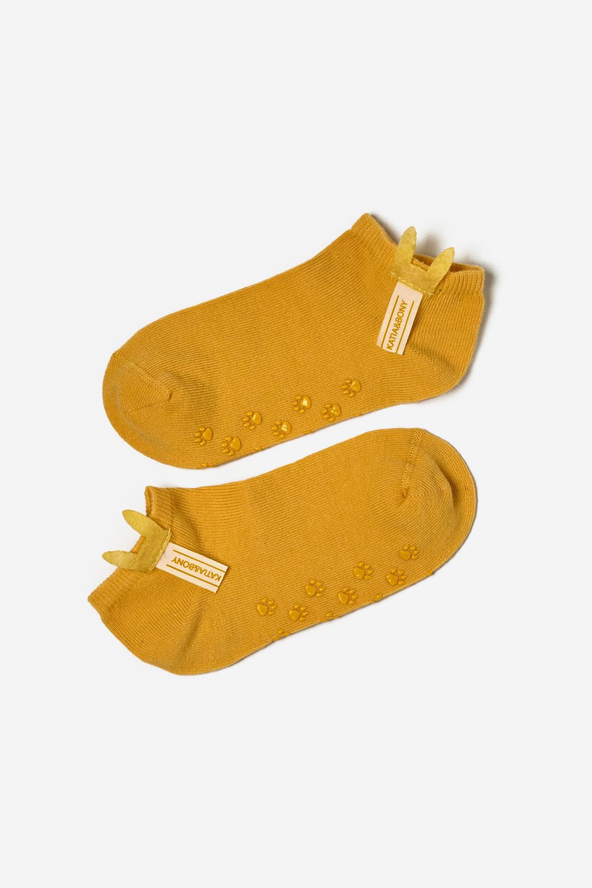 Childrens Accessorized 2-Pack Step Socks Blue-Yellow