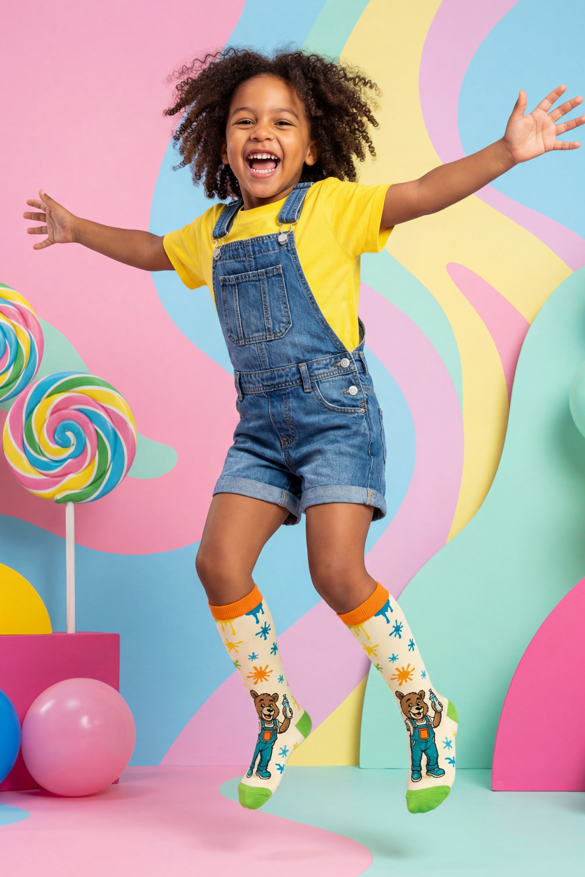 Çocuk Ayıcıklı Dizaltı Çorap