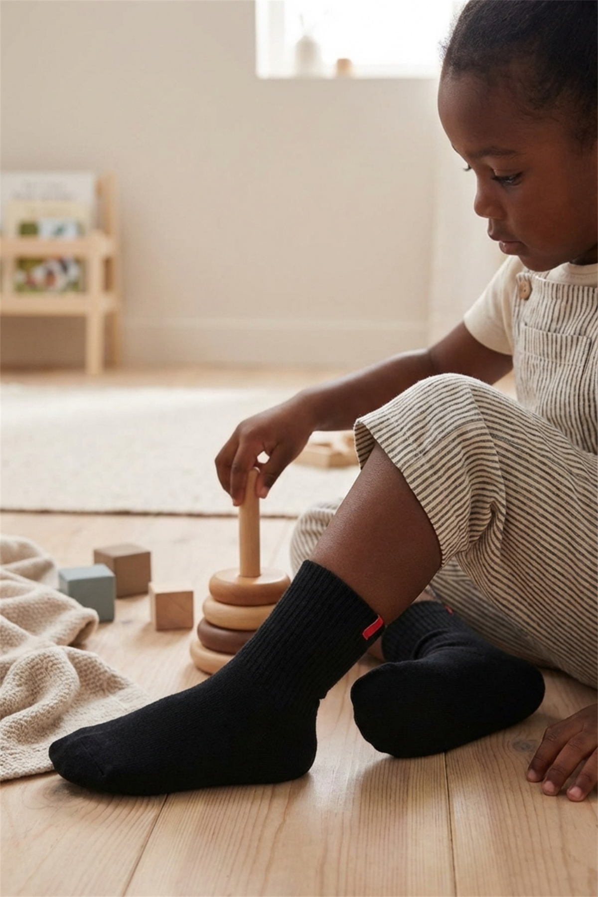 Çocuk Basic Soket Çorap Siyah