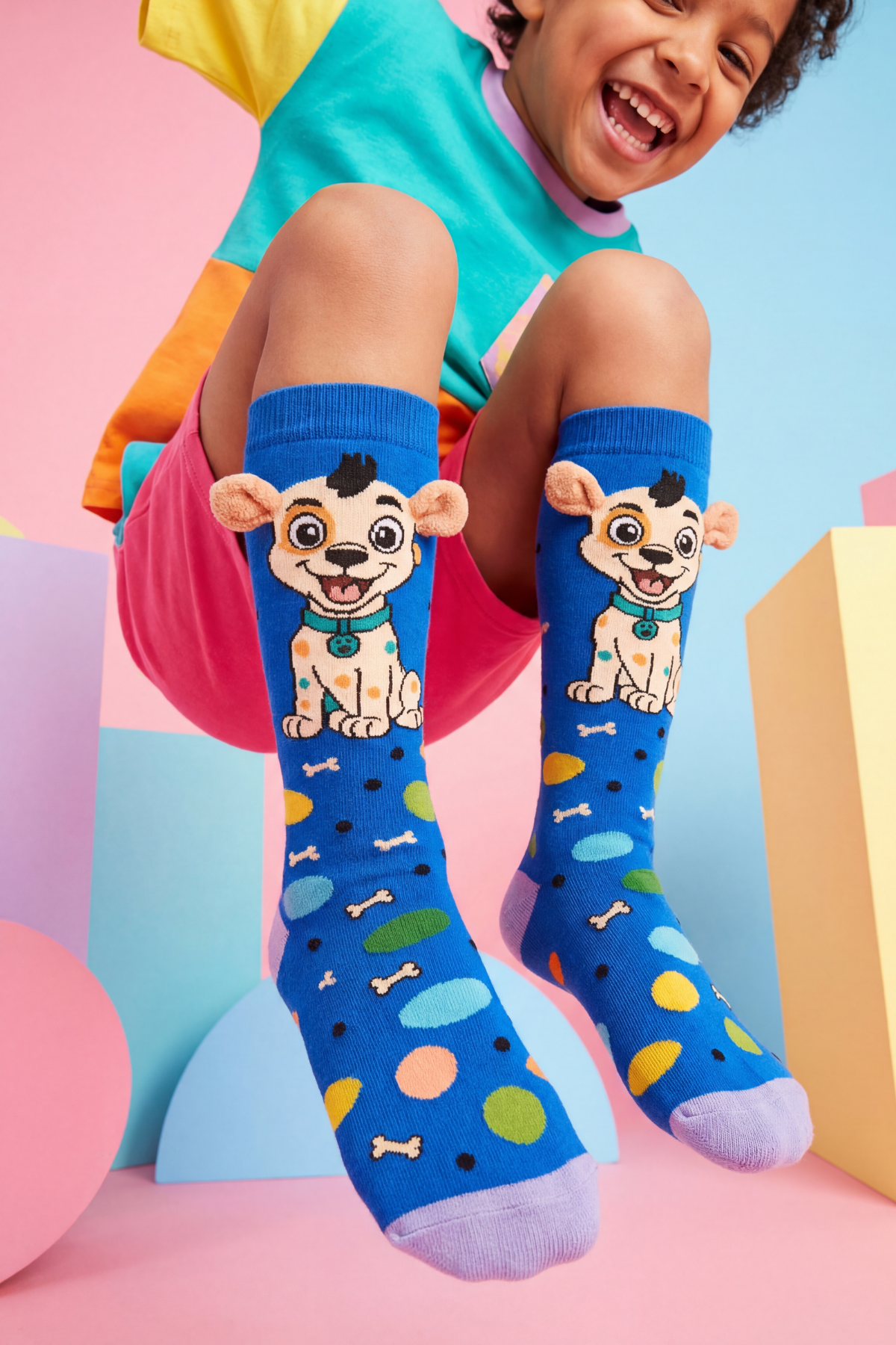 Çocuk Köpekli Kulak Aksesuarlı Dizüstü Çorap