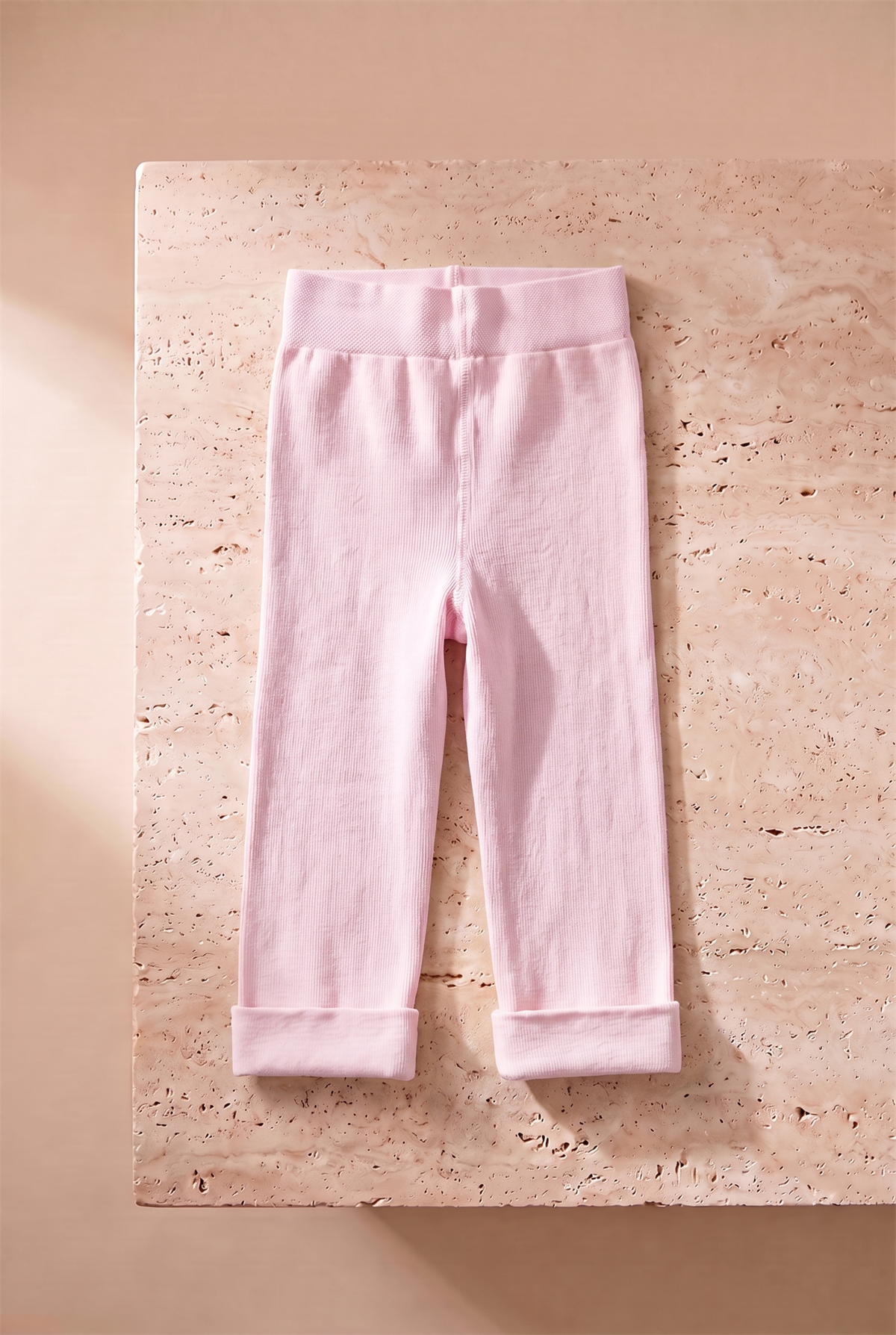 Çocuk Pamuklu Tayt Pantolon Açık Pembe