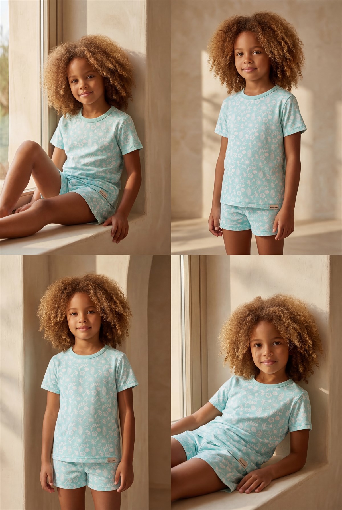 Çocuk Sea La Vie Deniz Temalı Paketli Şortlu Pijama Takımı