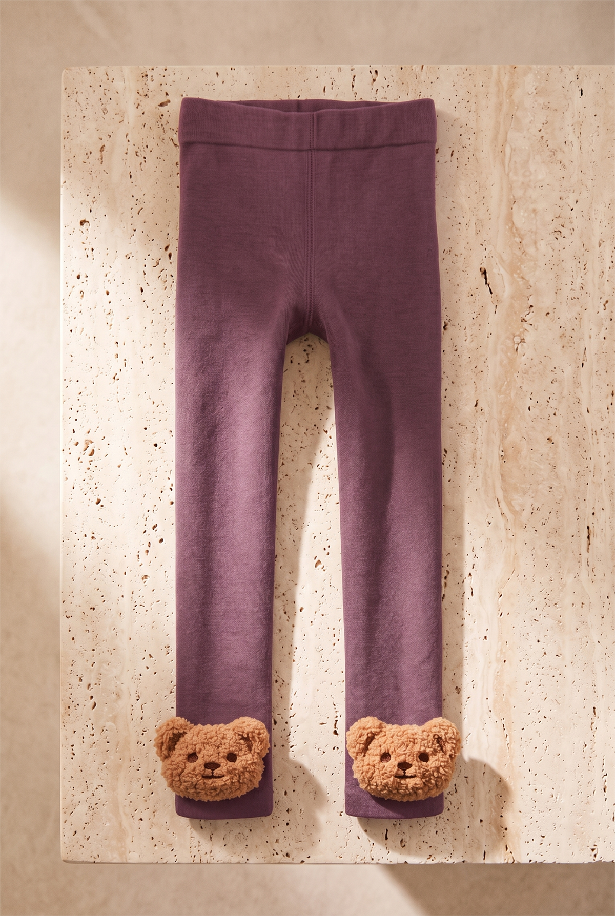 22501G2031 TEDDY AKSESUARLI İÇİ HAVLU TAYT Gül VIOLET