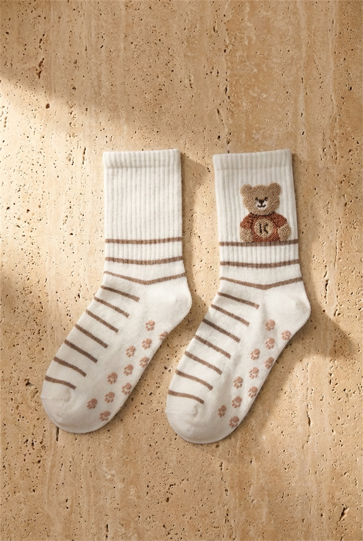 Çocuk Teddy Bear Desenli 4lü Soket Çorap