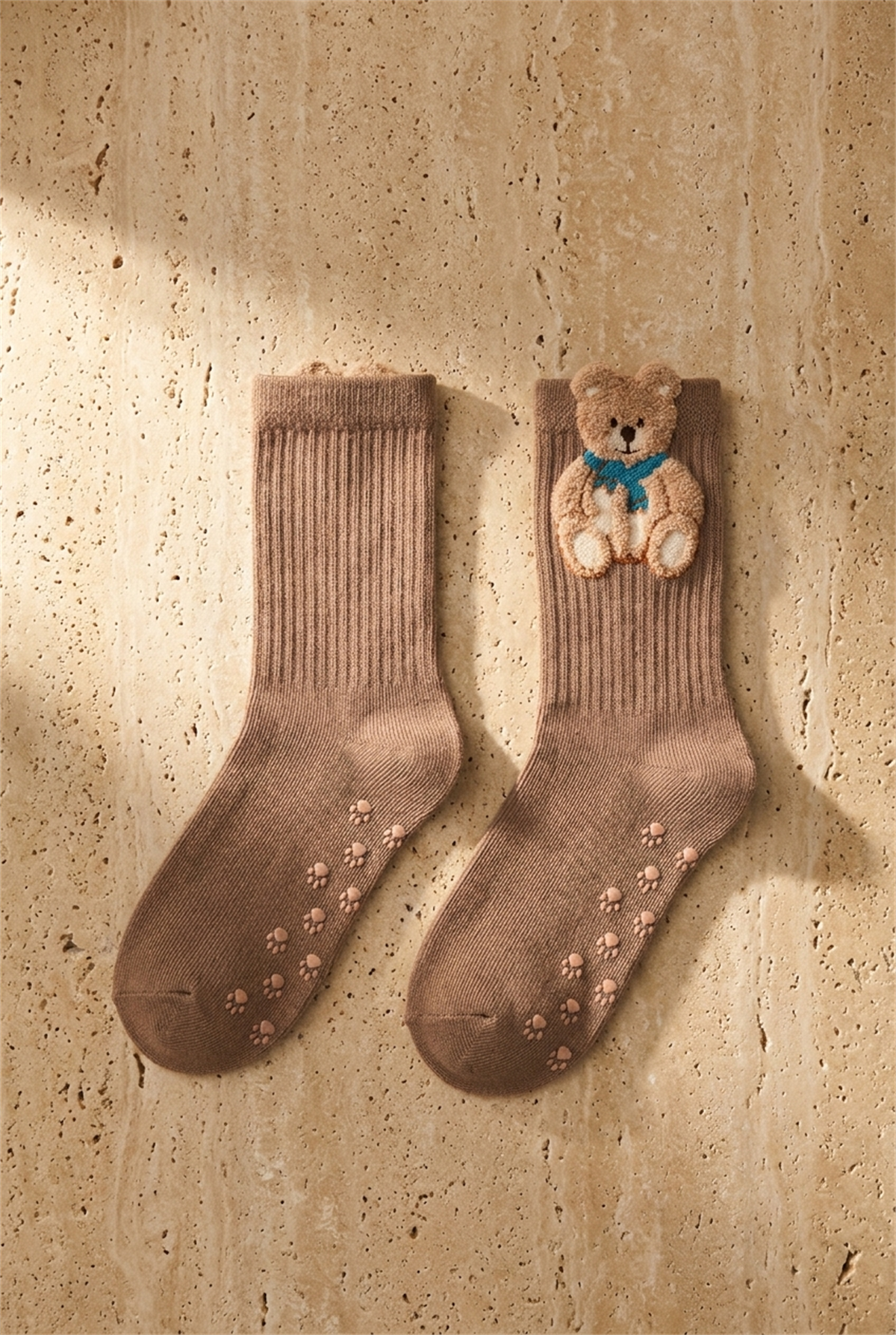 Çocuk Teddy Bear Desenli 4lü Soket Çorap