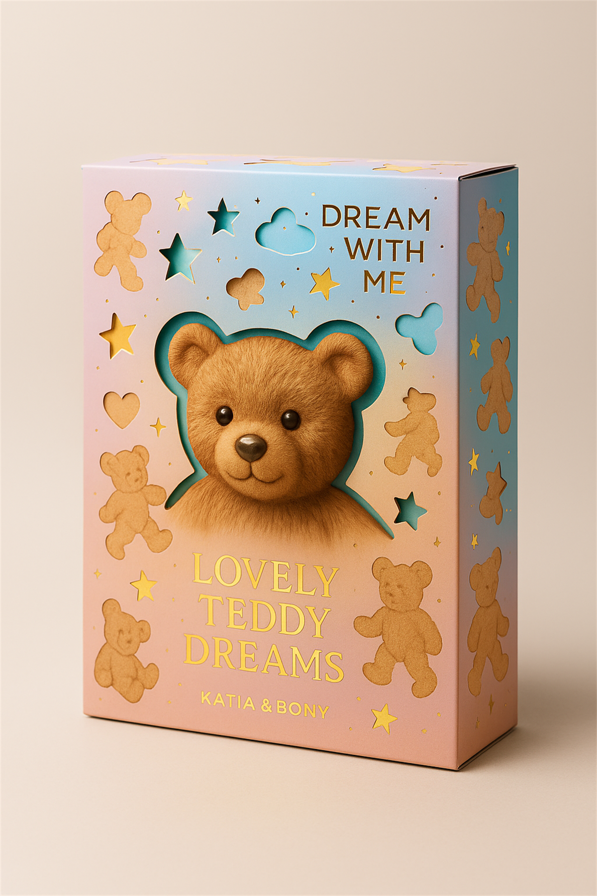 Çocuk Teddy Desenli Kutulu Pijama Takımı