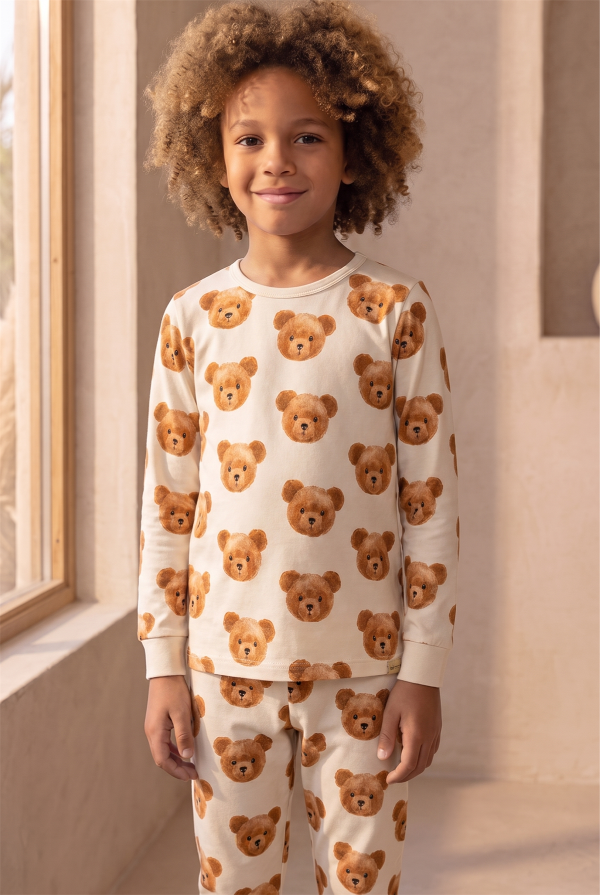 22512G2012 TEDDY ÇOCUK PİJAMA TAKIM Patterned