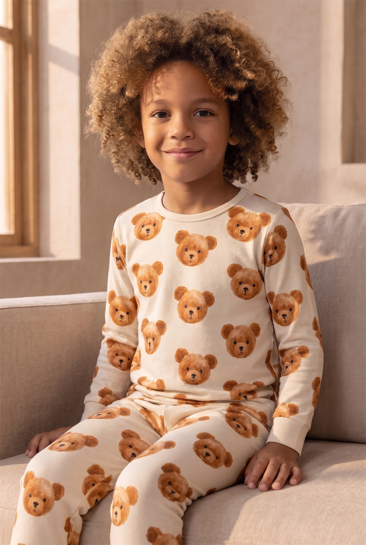22512G2012 TEDDY ÇOCUK PİJAMA TAKIM Patterned