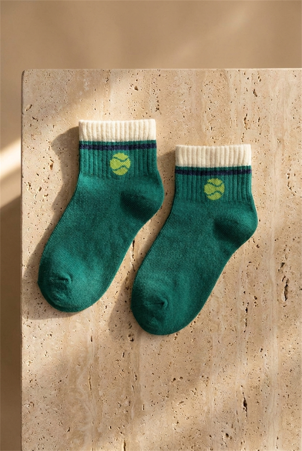 Childrens Tennis Patterned 4-Pack Sock