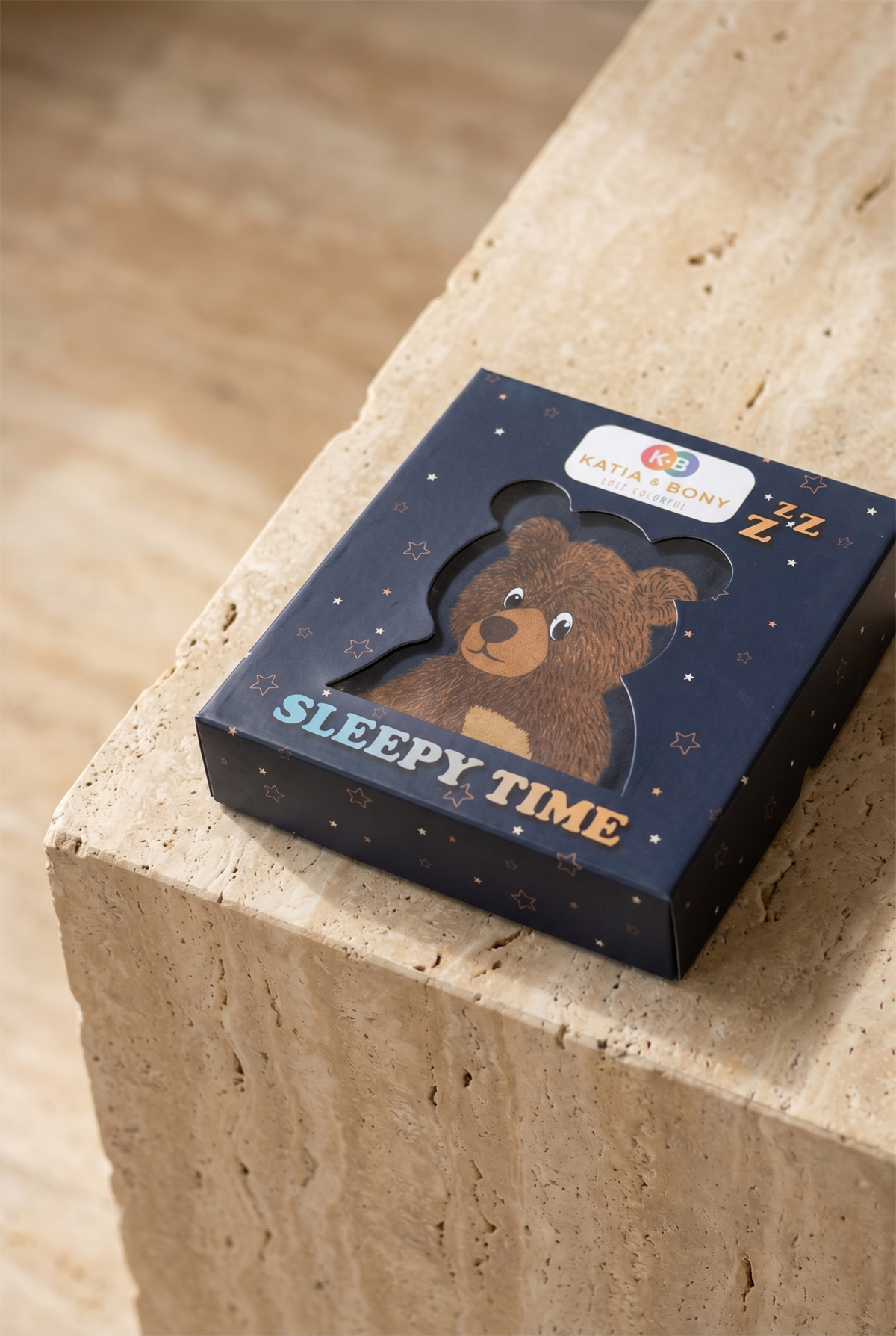 Çocuk Uykucu Teddy Desenli Kutulu Pijama Takımı Lacivert