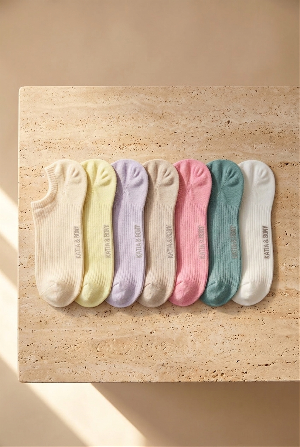 Multicolored 7 Pack Booty Socks