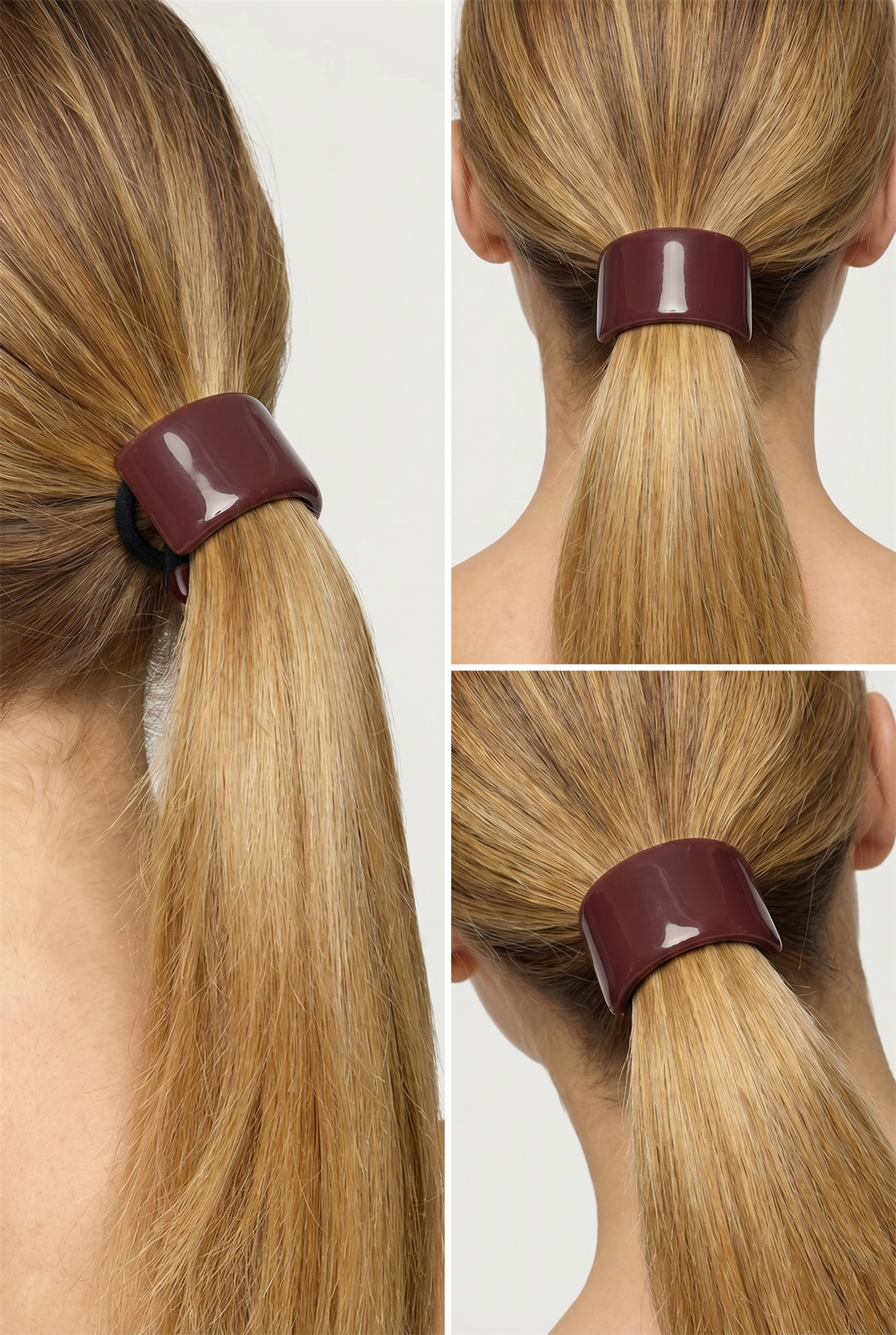 Circle Buckle Claret Red