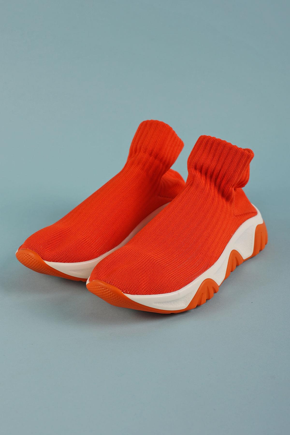 Derby Çorap Ayakkabı Turuncu