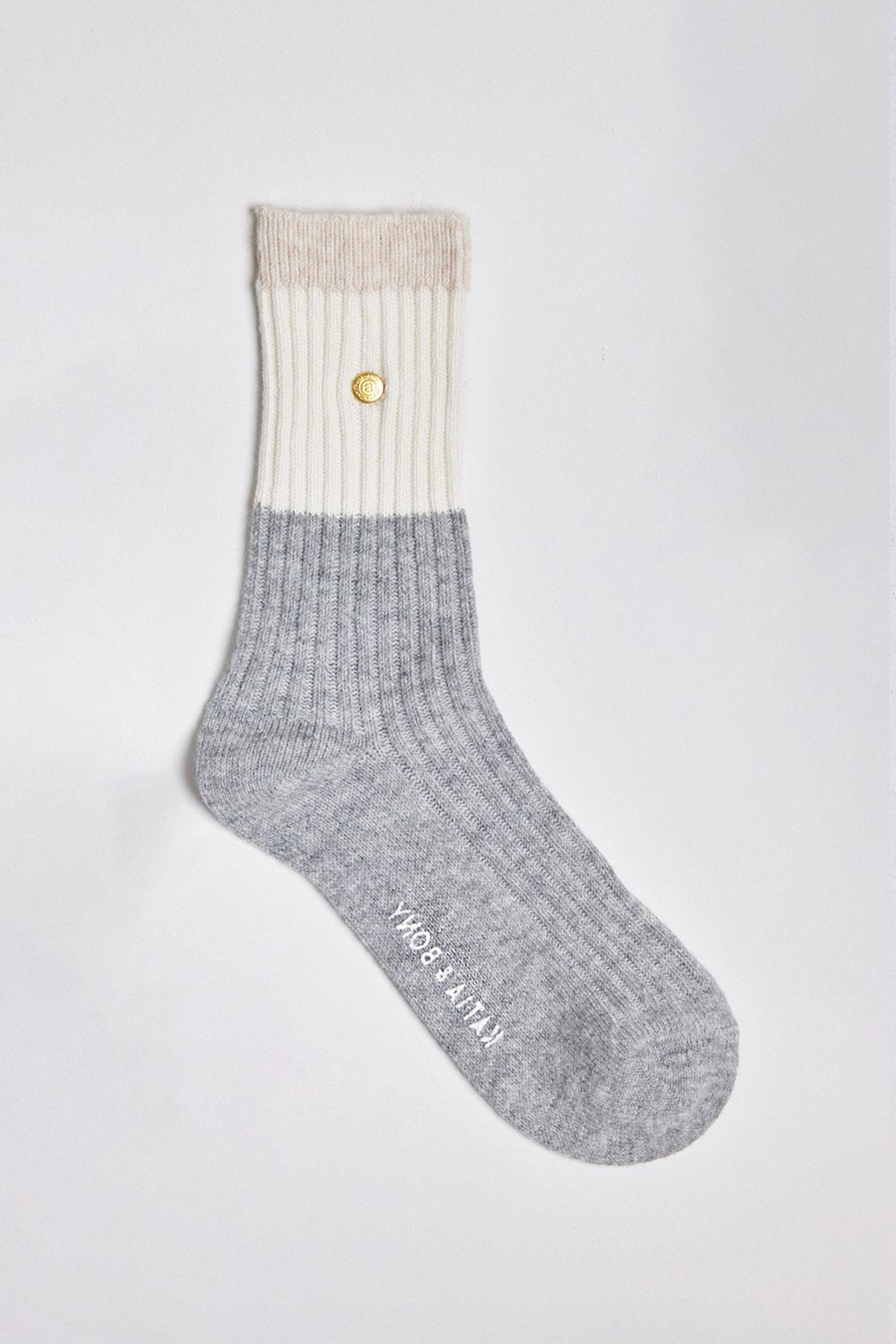 Derby Wool Socks Gray Melange