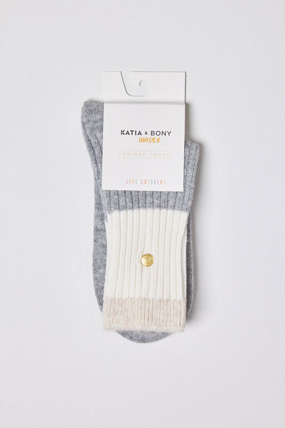 Derby Wool Socks Gray Melange